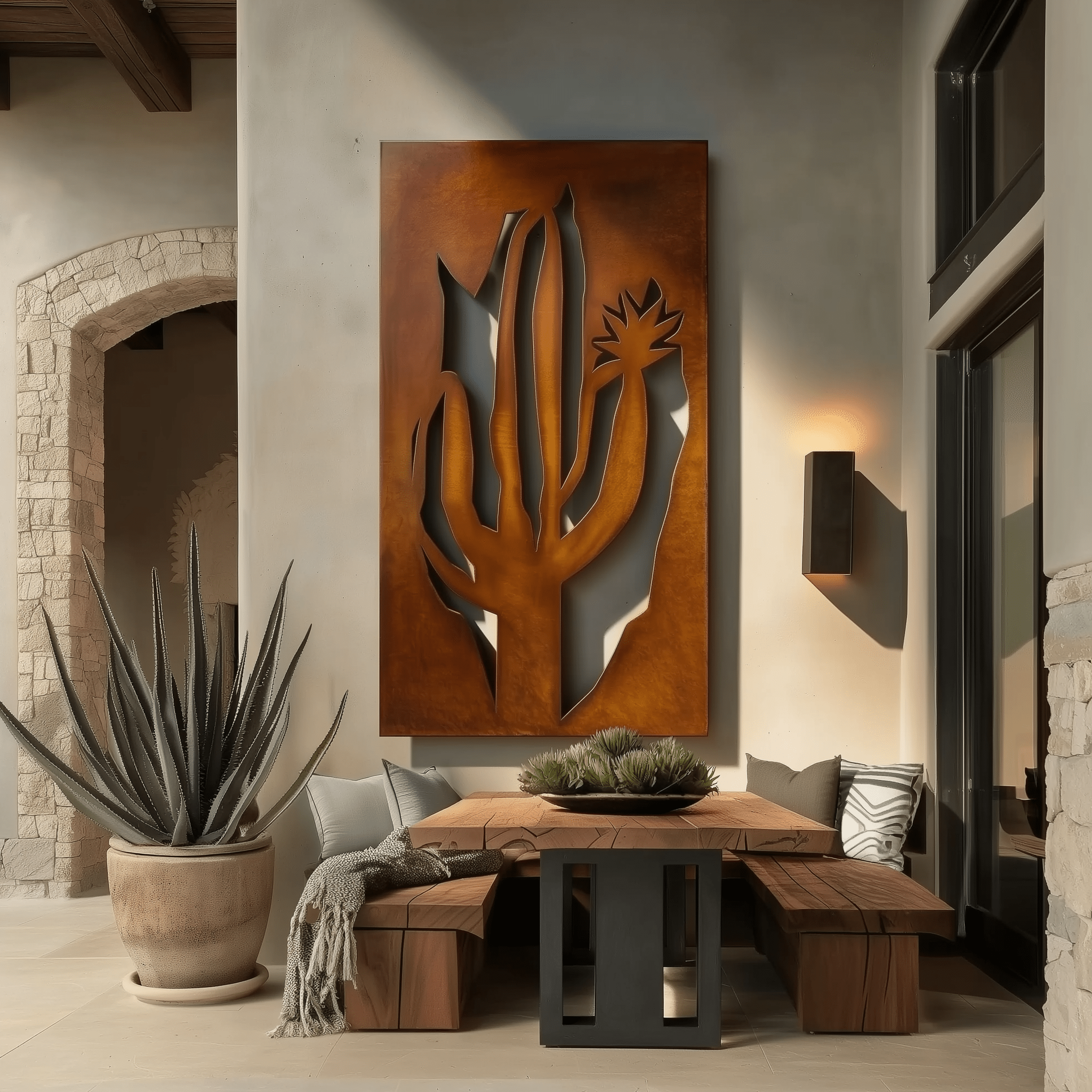 The Arizona Saguaro Cactus Blossom - Metal Wall Art - Benton Lane Home - Anthem Classic