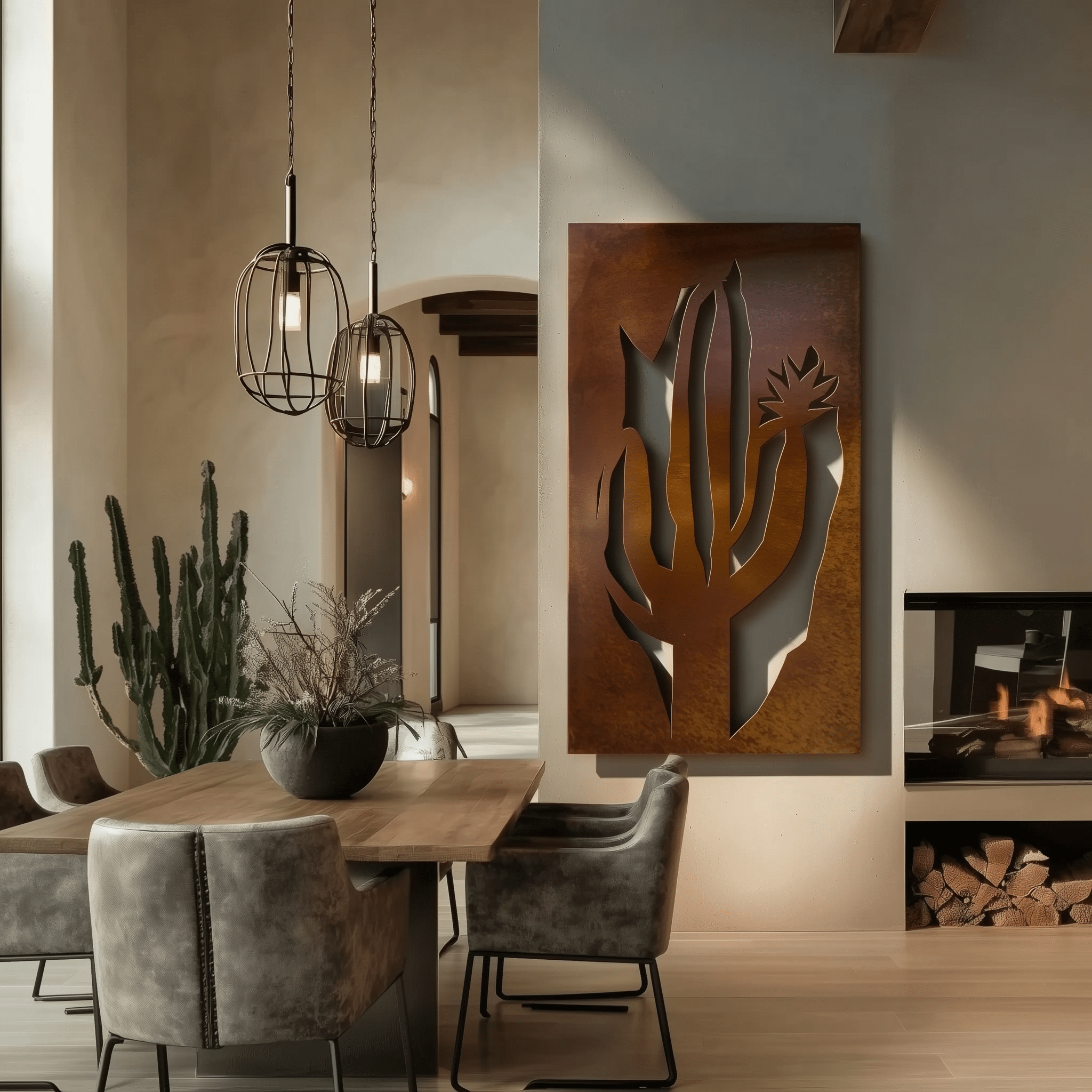 The Arizona Saguaro Cactus Blossom - Metal Wall Art - Benton Lane Home - Anthem Classic