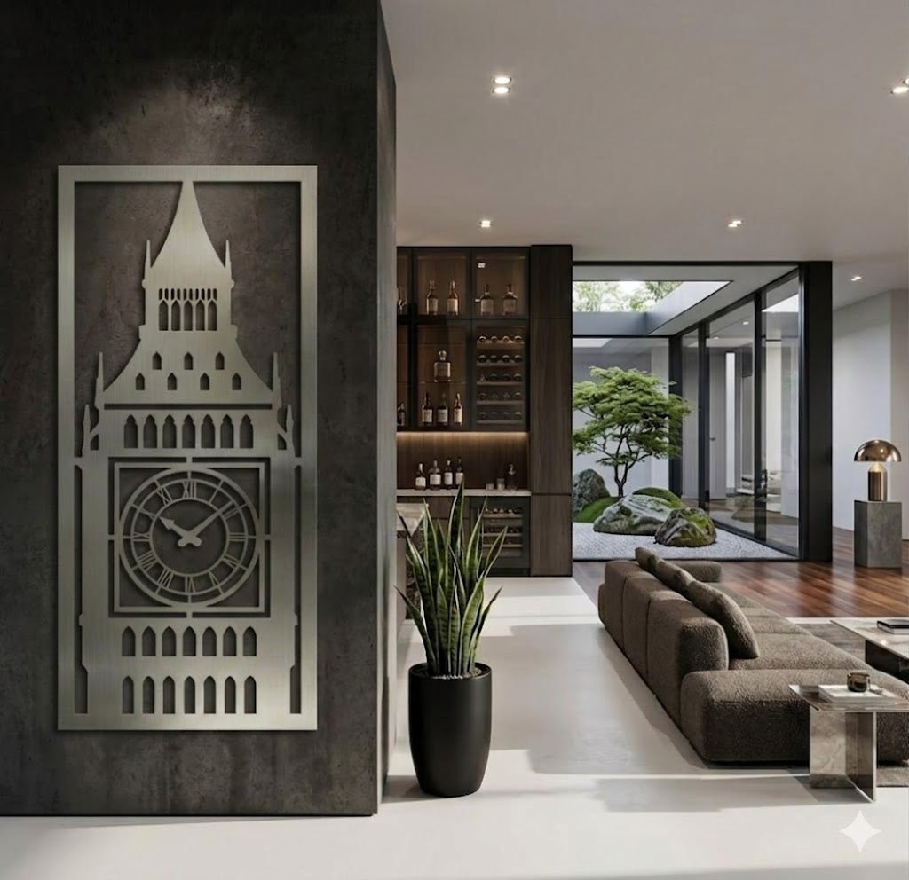 The Big Ben - Metal Wall Art - Benton Lane Home - Carbon Designs