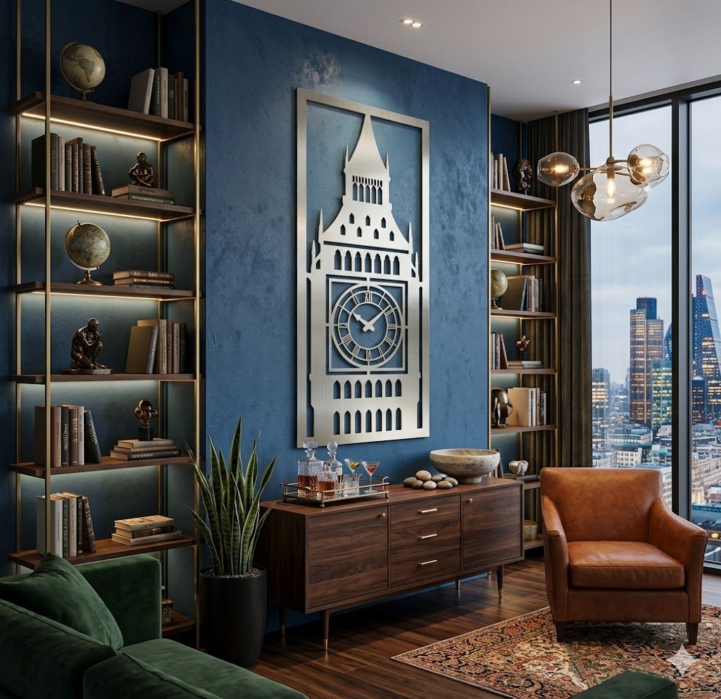 The Big Ben - Metal Wall Art - Benton Lane Home - Carbon Designs