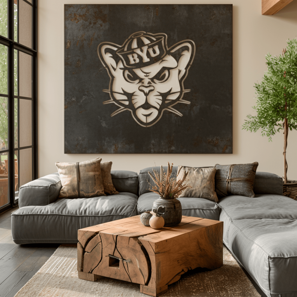 The BYU Cat - Metal Wall Art - Square Forge - Benton Lane Home - Anthem Classic