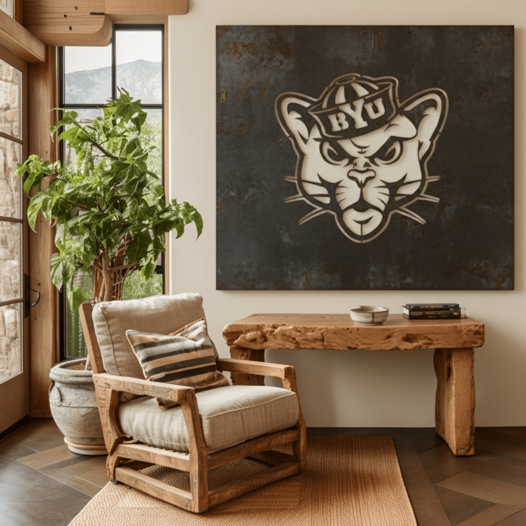 The BYU Cat - Metal Wall Art - Square Forge - Benton Lane Home - Anthem Classic