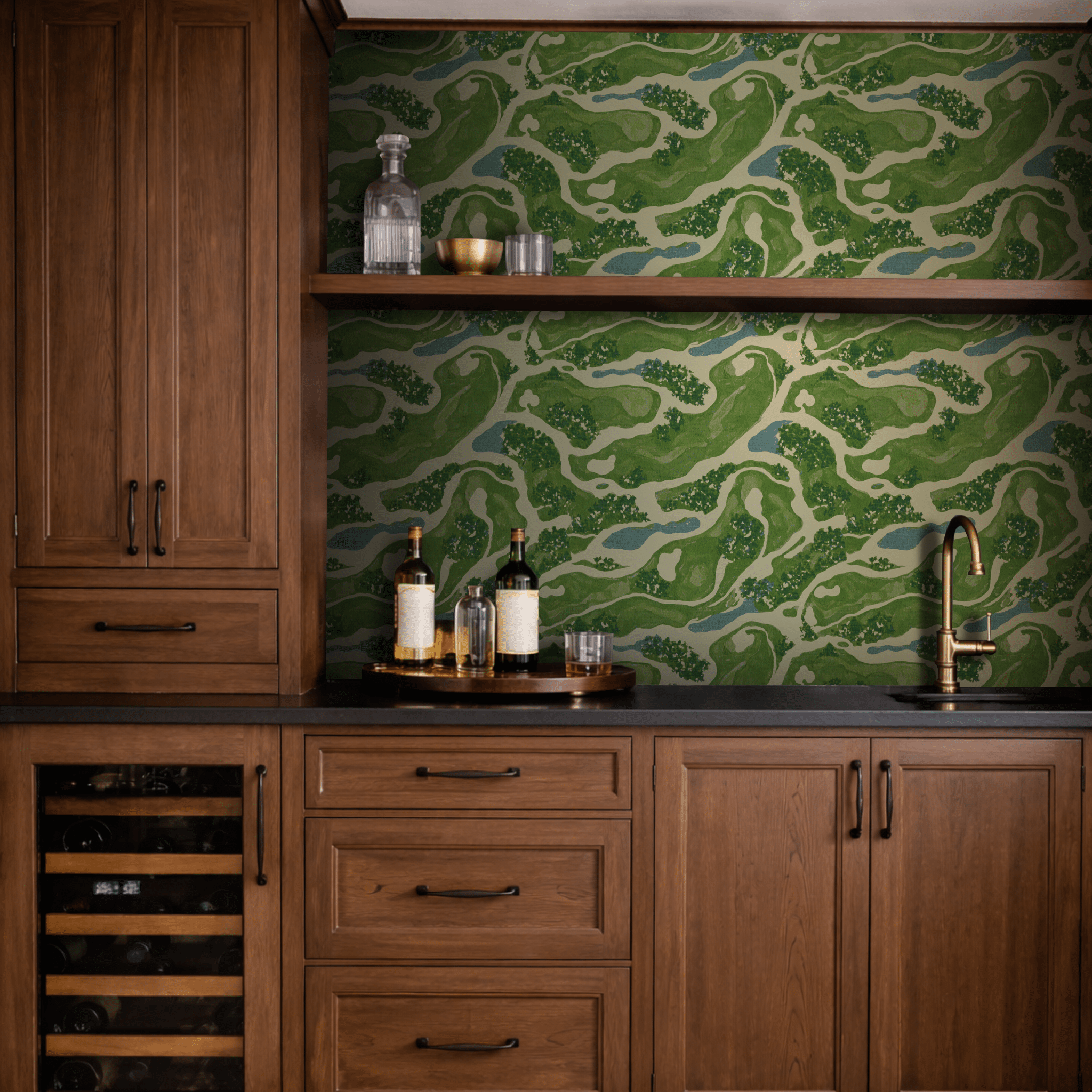 The Caddie’s Path Wallpaper - Benton Lane Home - Painted Paper