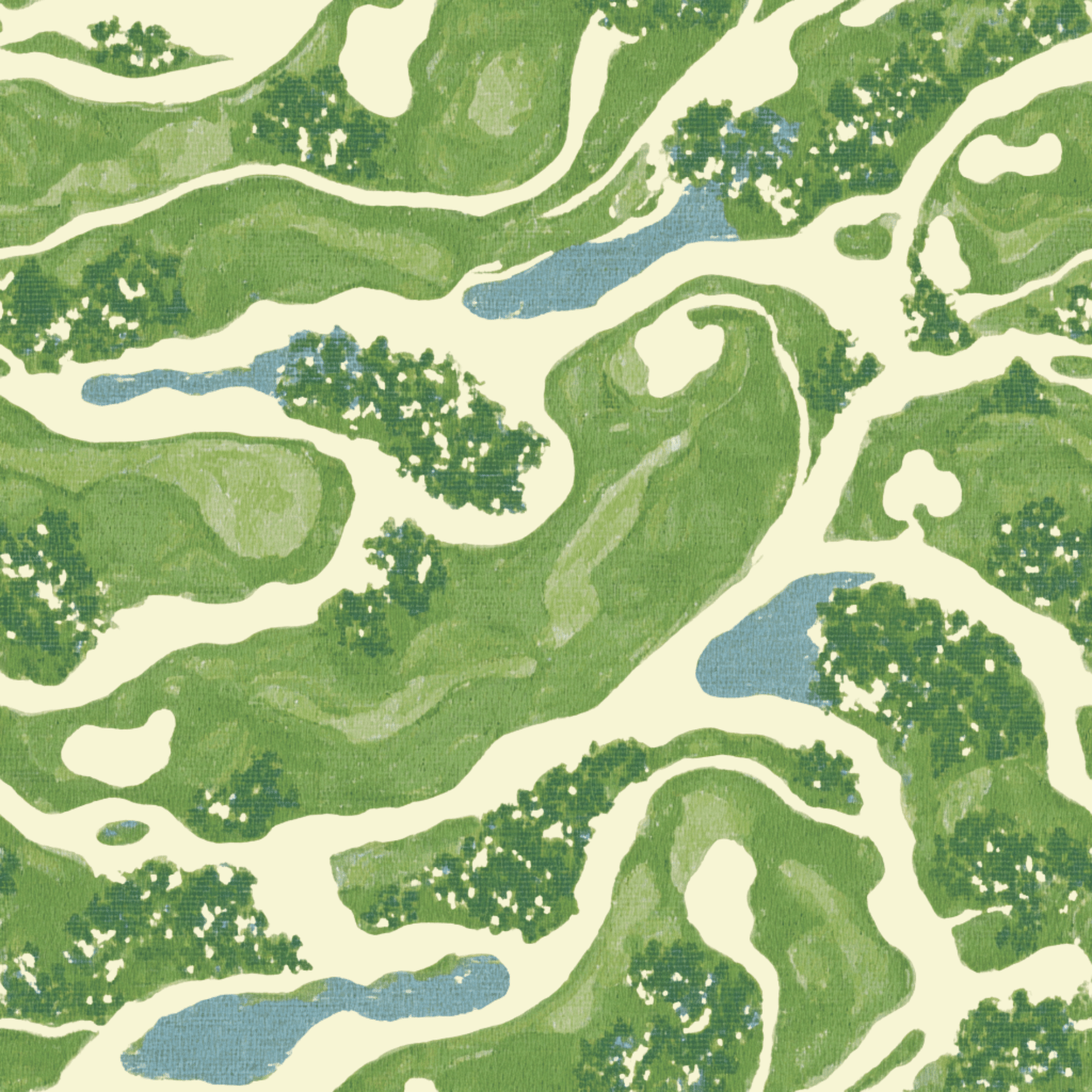 The Caddie’s Path Wallpaper - Benton Lane Home - Painted Paper