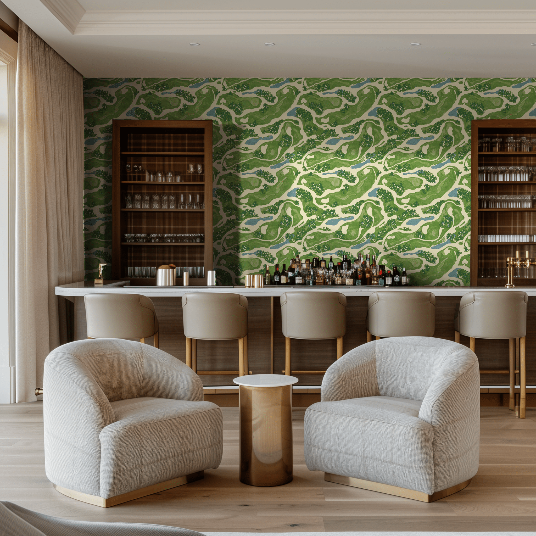 The Caddie’s Path Wallpaper - Benton Lane Home - Painted Paper