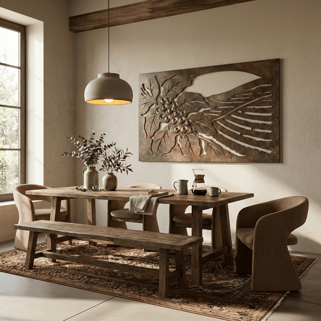 The Coffee Plantation - Metal Wall Art - Umber - Benton Lane Home - Anthem Classic