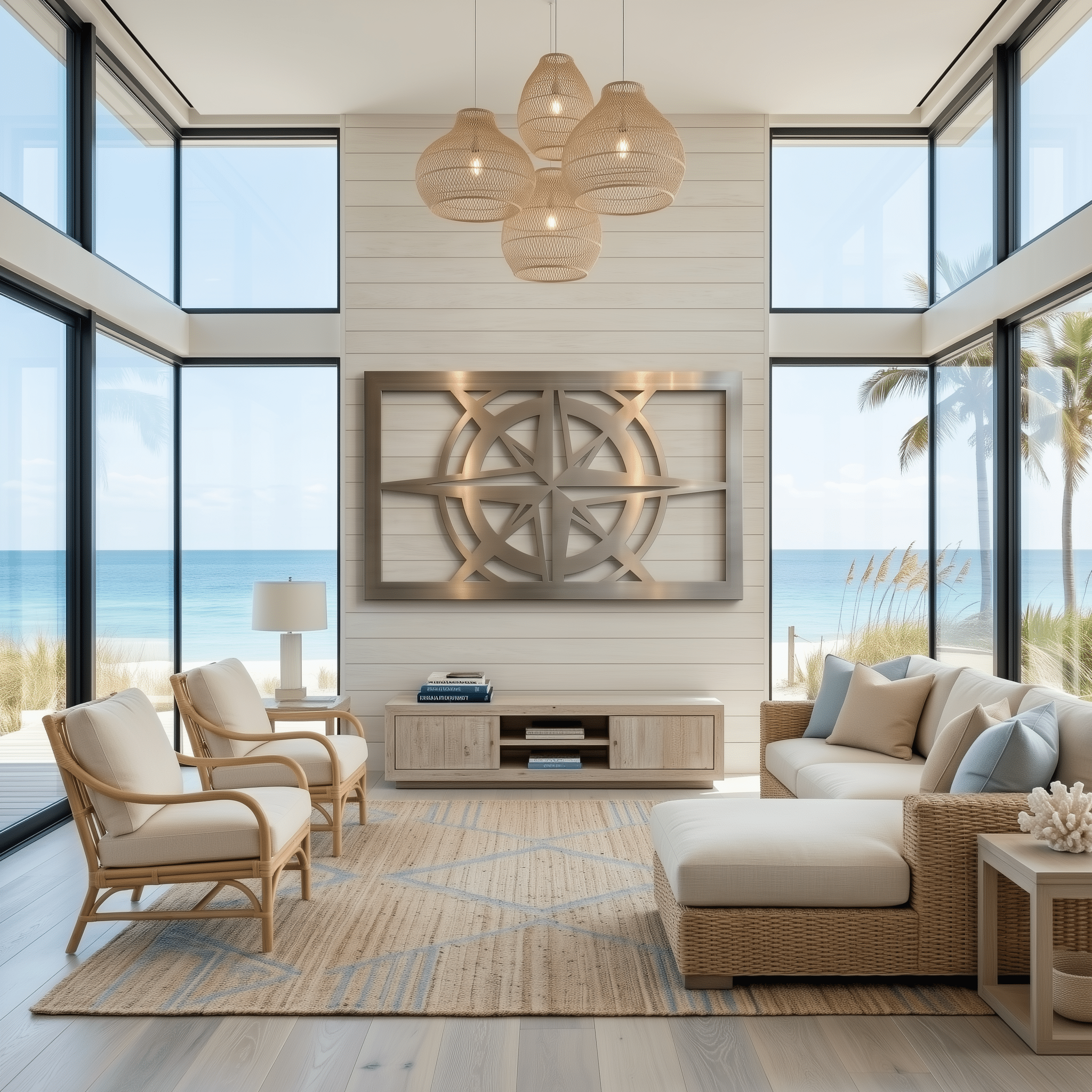 The Compass - Metal Wall Art - Benton Lane Home - Carbon Designs