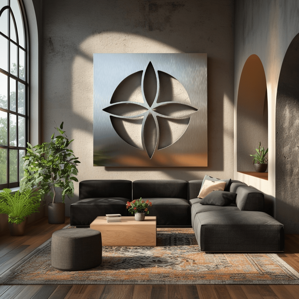 The Crest - Metal Wall Art - Benton Lane Home - Carbon Designs