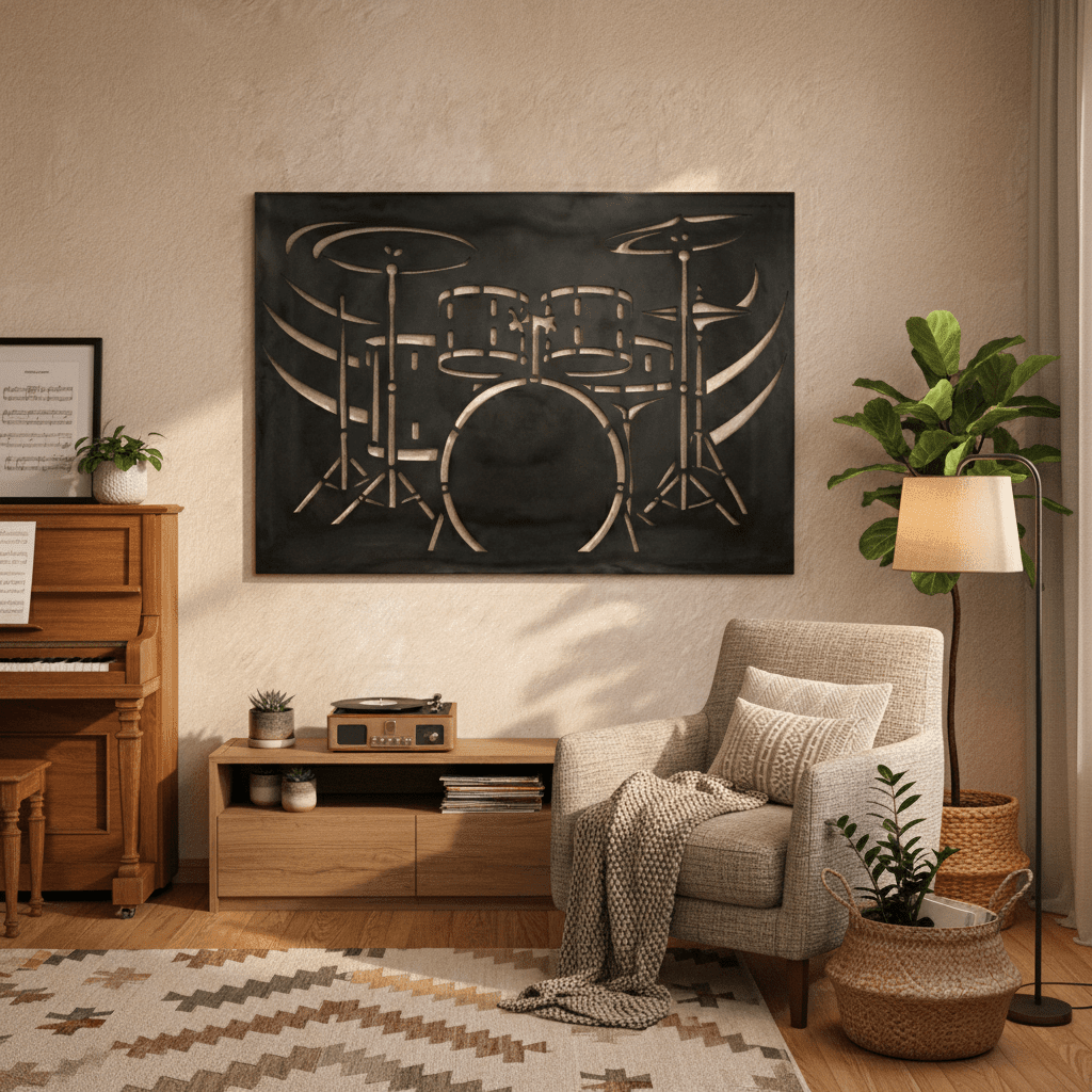 The Drum Kit - Metal Wall Art - Forge - Benton Lane Home - Anthem Classic
