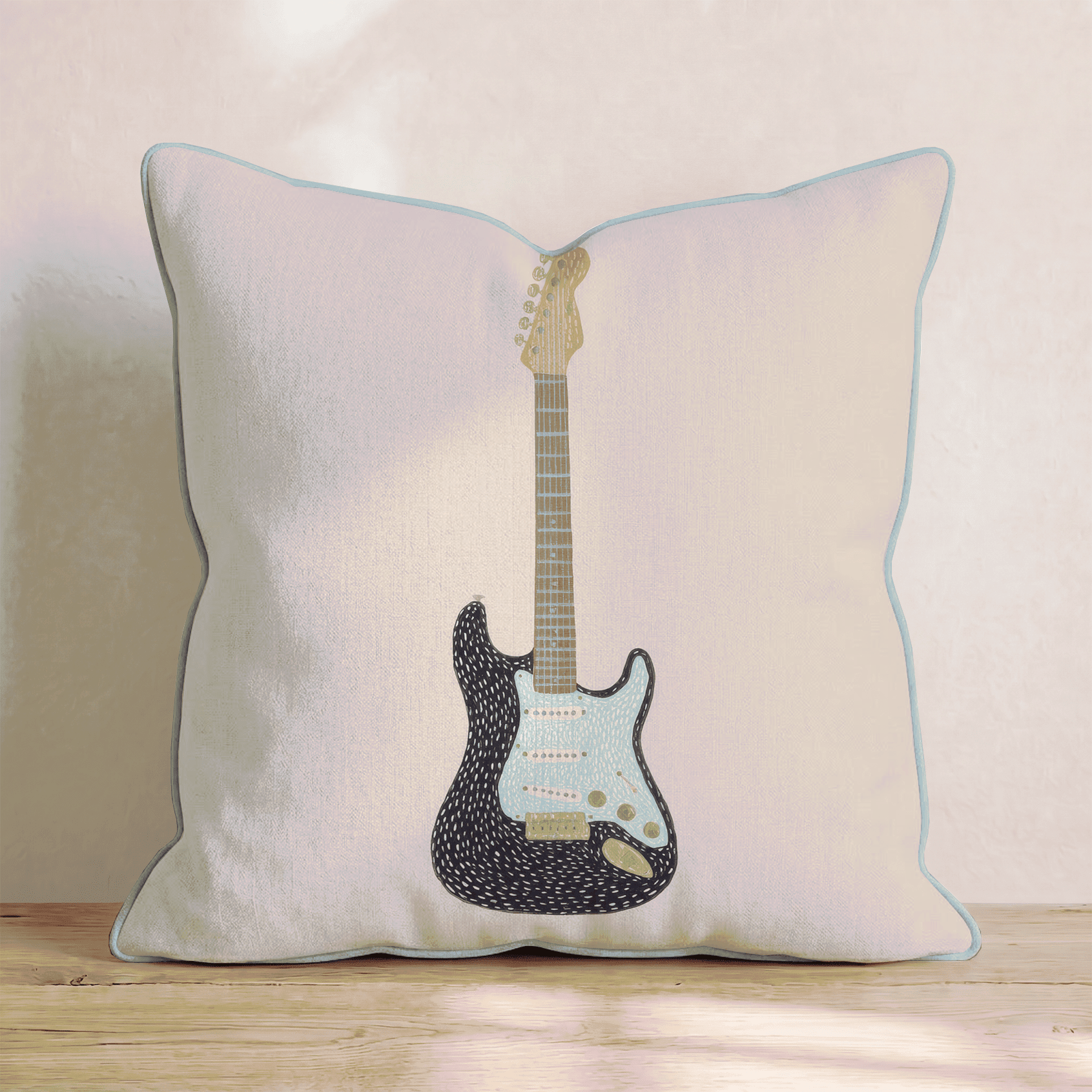 The Electric Guitar Throw Pillow - Benton Lane Home - Hillcroft Home