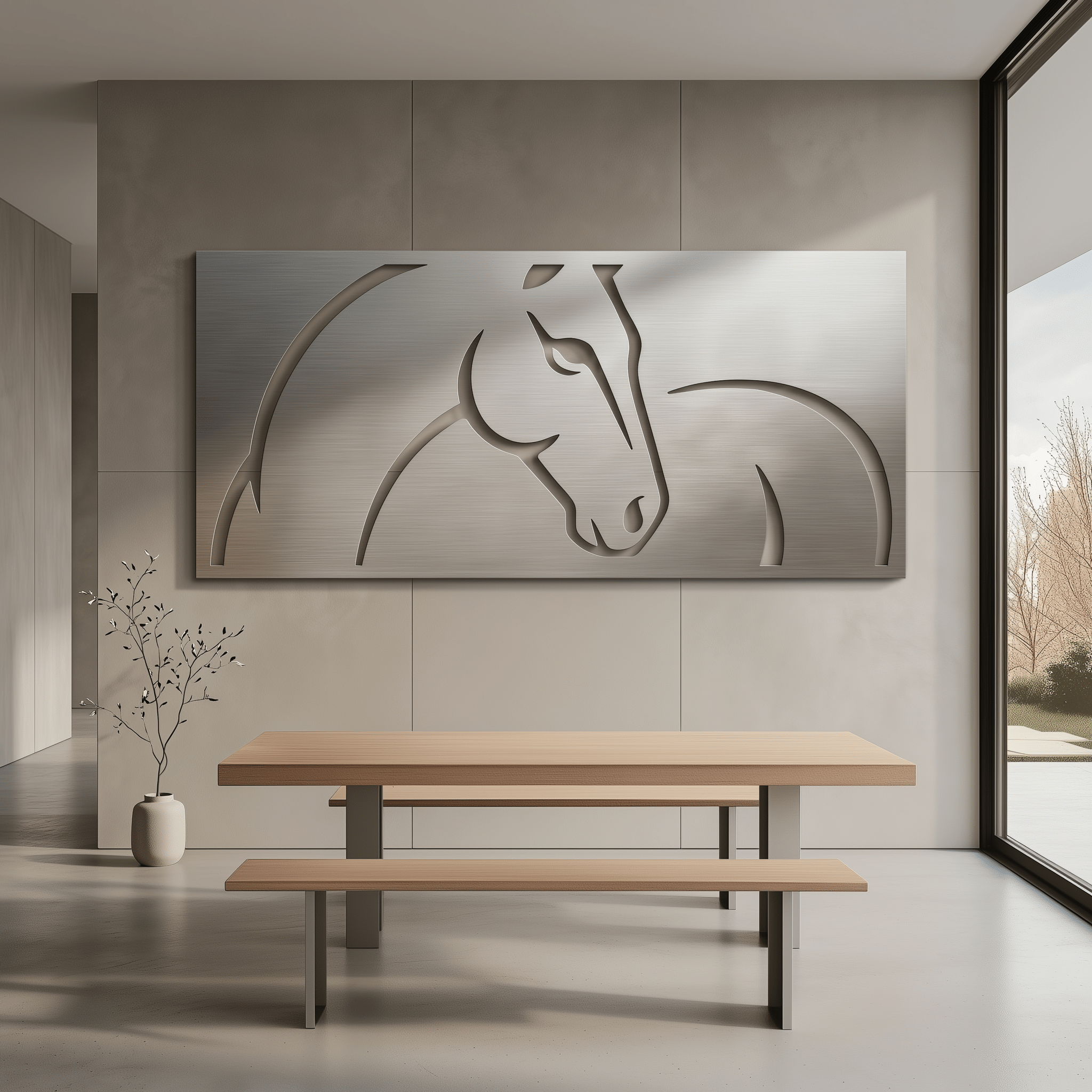 The Equine in Steel - Metal Wall Art - Benton Lane Home - Carbon Designs