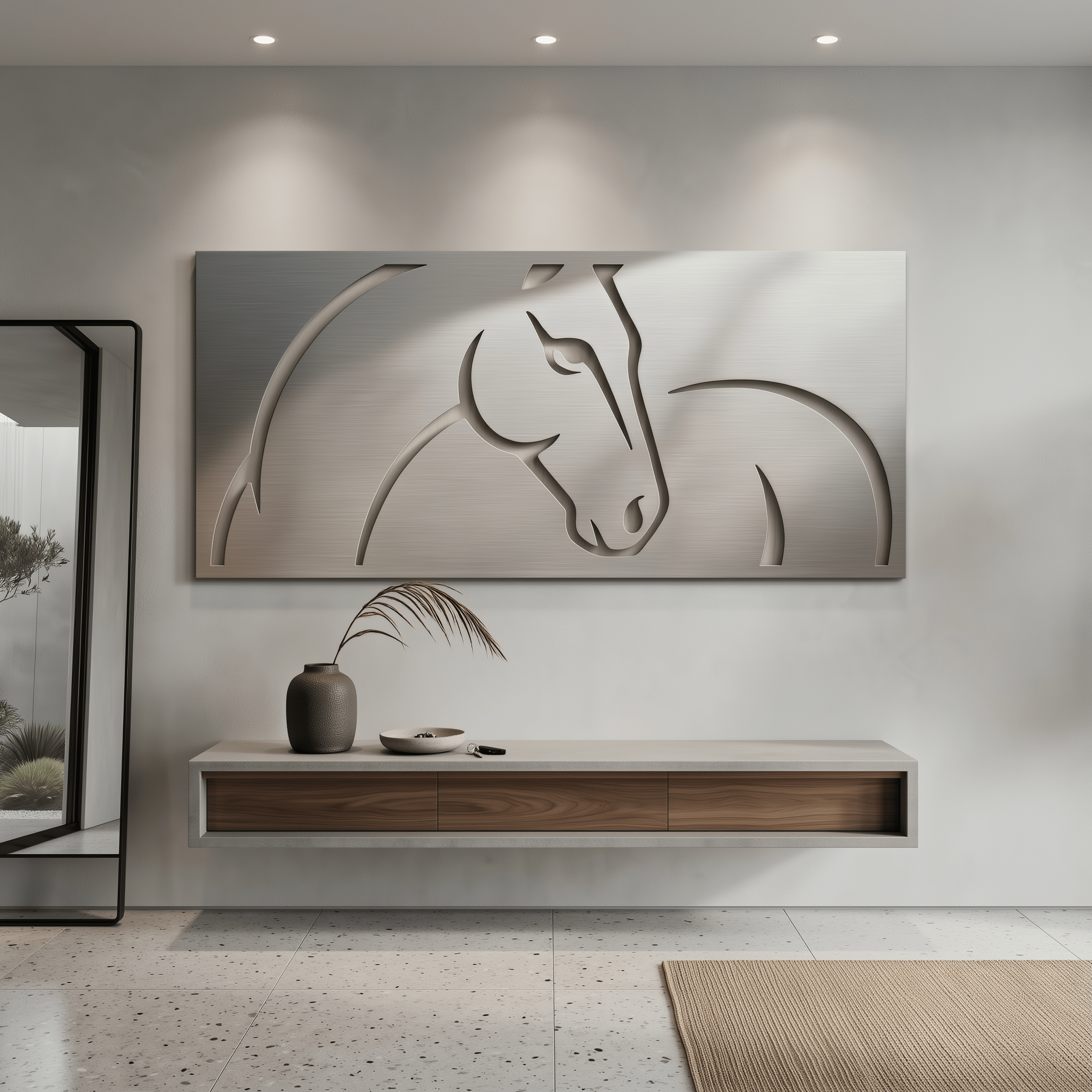 The Equine in Steel - Metal Wall Art - Benton Lane Home - Carbon Designs