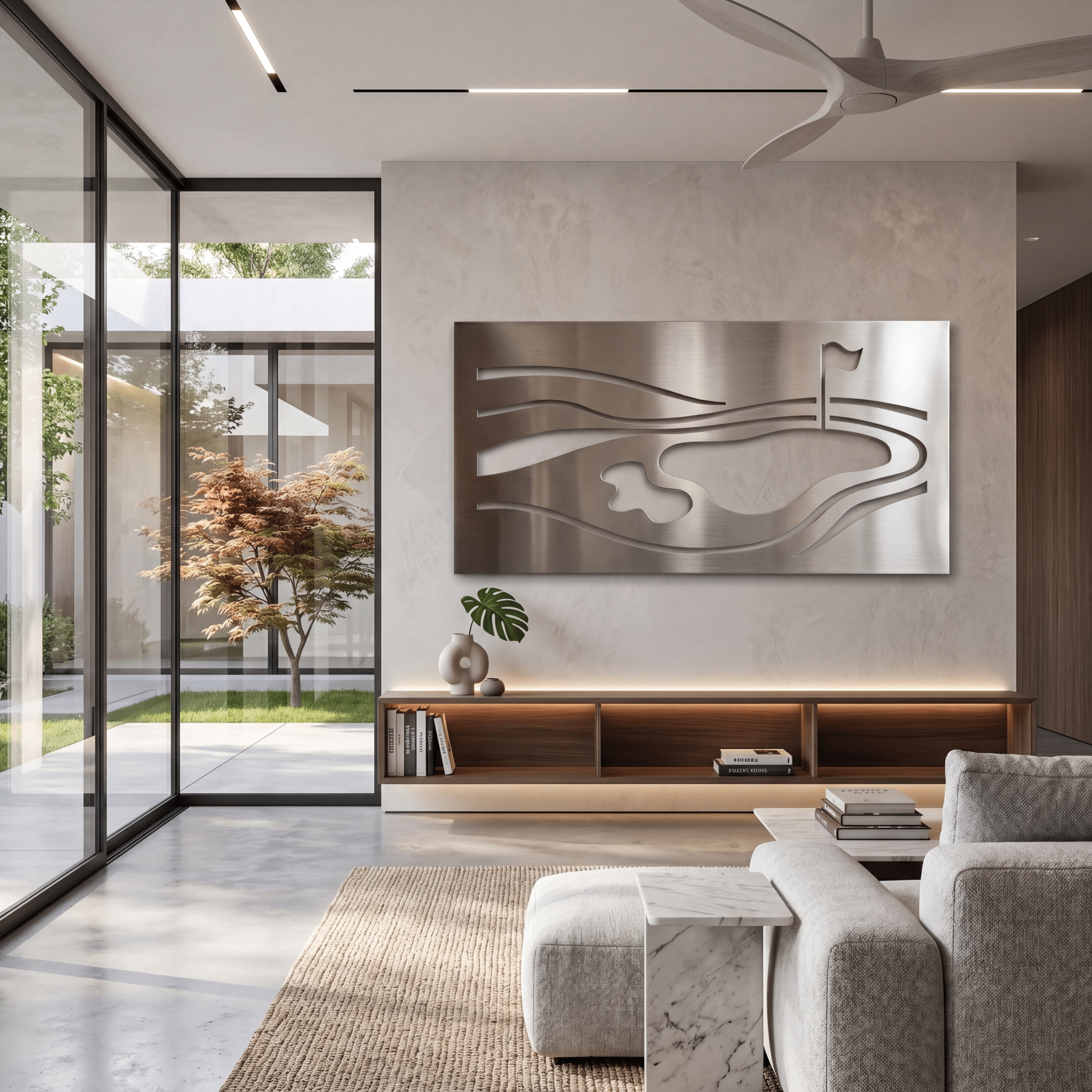 The Fairway - Metal Wall Art - Benton Lane Home - Carbon Designs