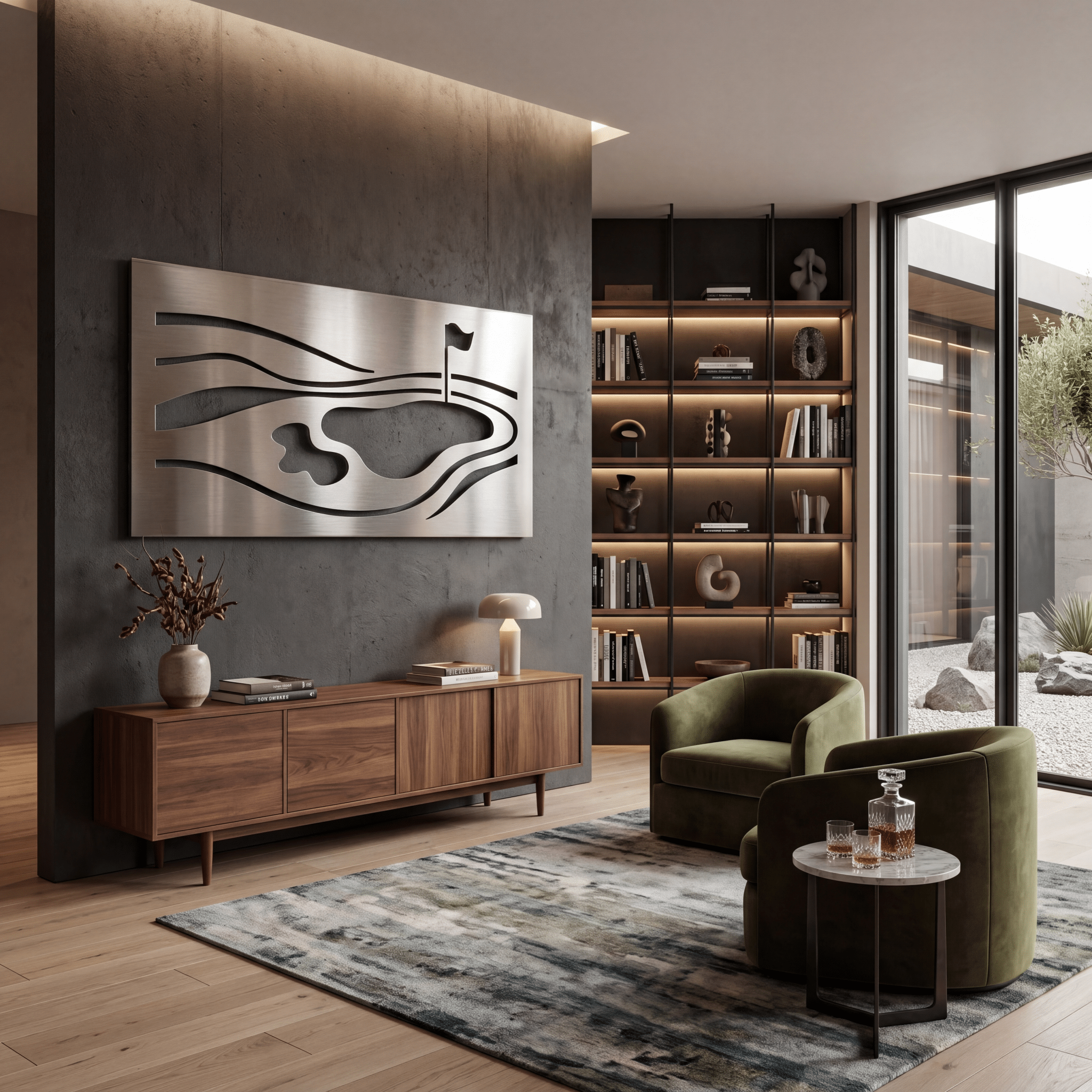 The Fairway - Metal Wall Art - Benton Lane Home - Carbon Designs