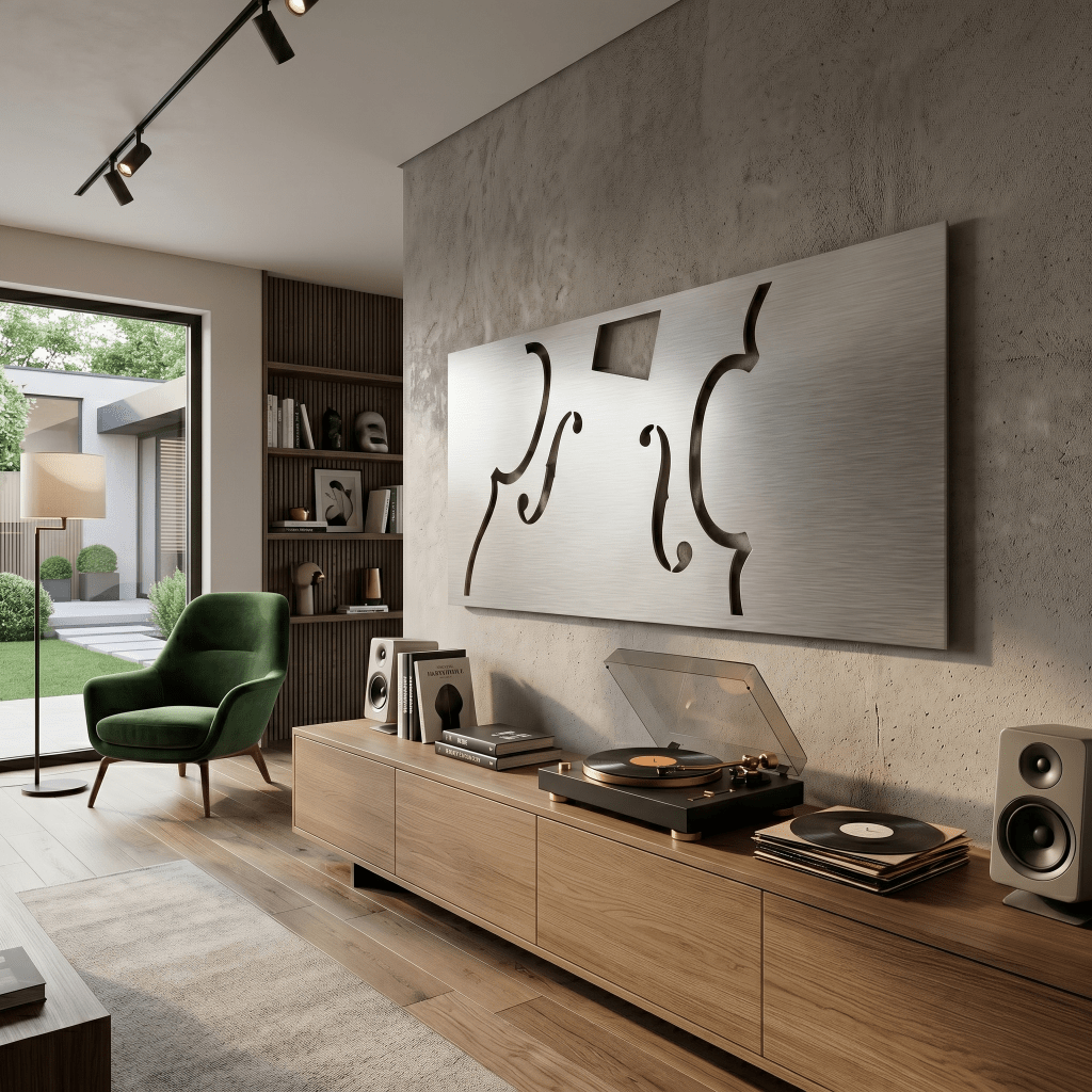 The Fiddle - Metal Wall Art - Benton Lane Home - Carbon Designs