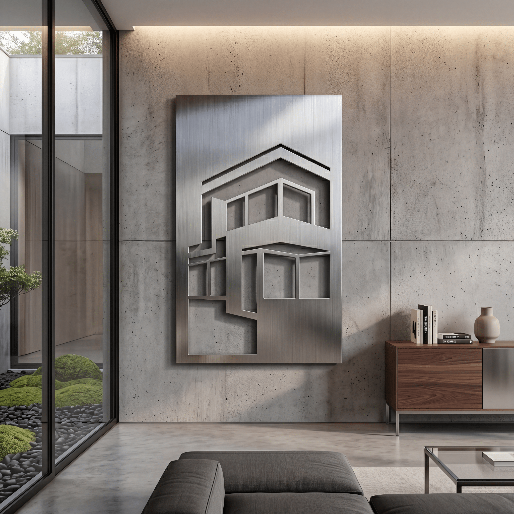The Flat - Metal Wall Art - Benton Lane Home - Carbon Designs