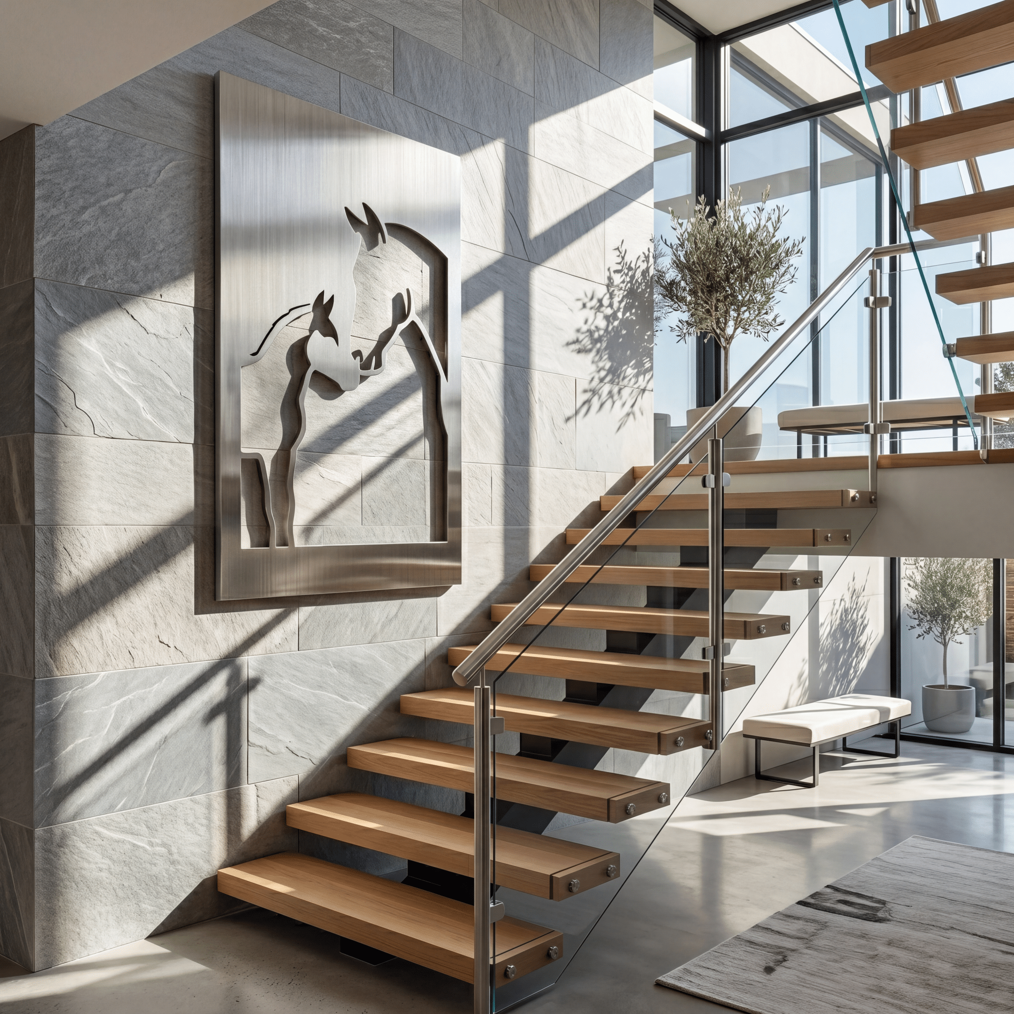 The Foal & Mare - Metal Wall Art - Benton Lane Home - Carbon Designs