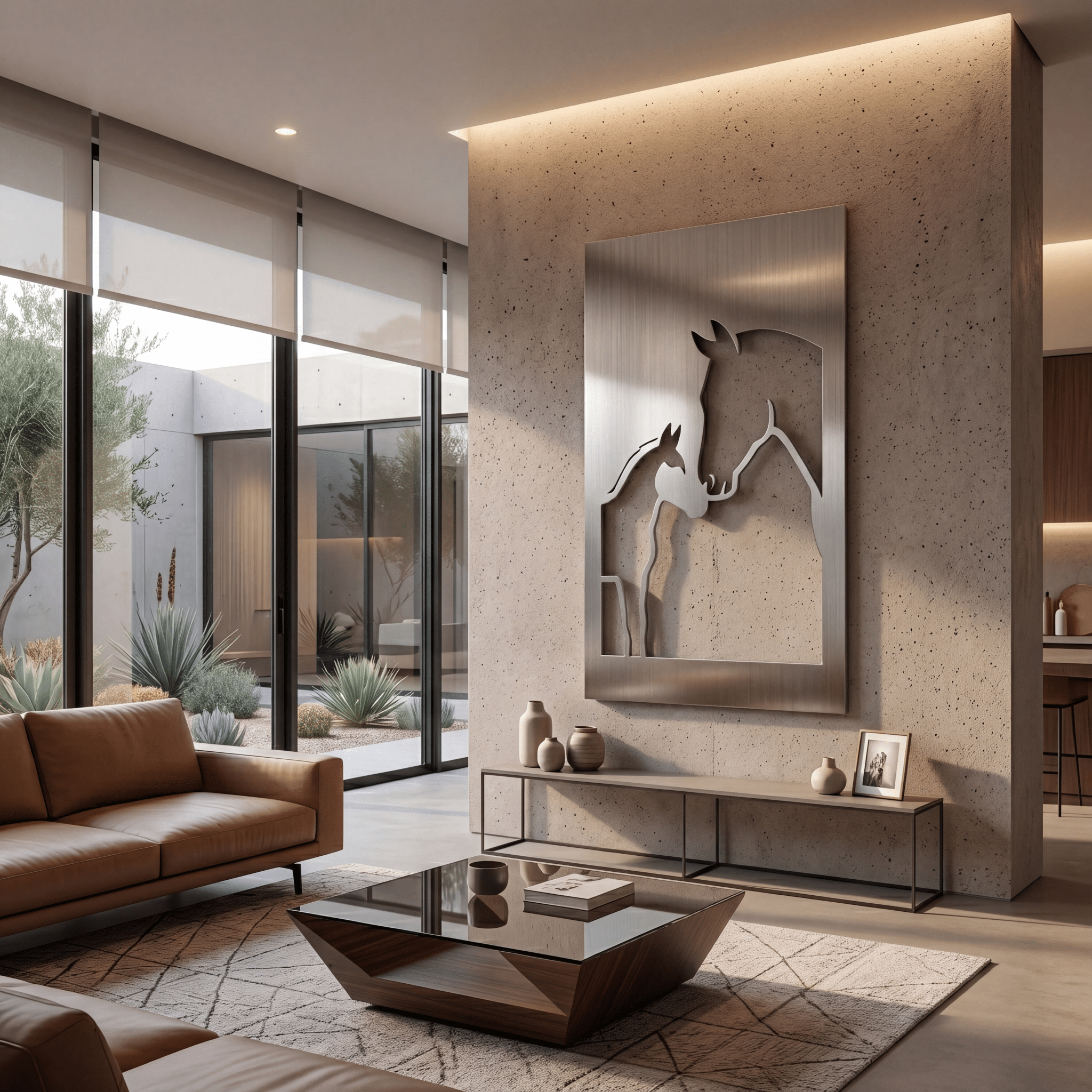 The Foal & Mare - Metal Wall Art - Benton Lane Home - Carbon Designs