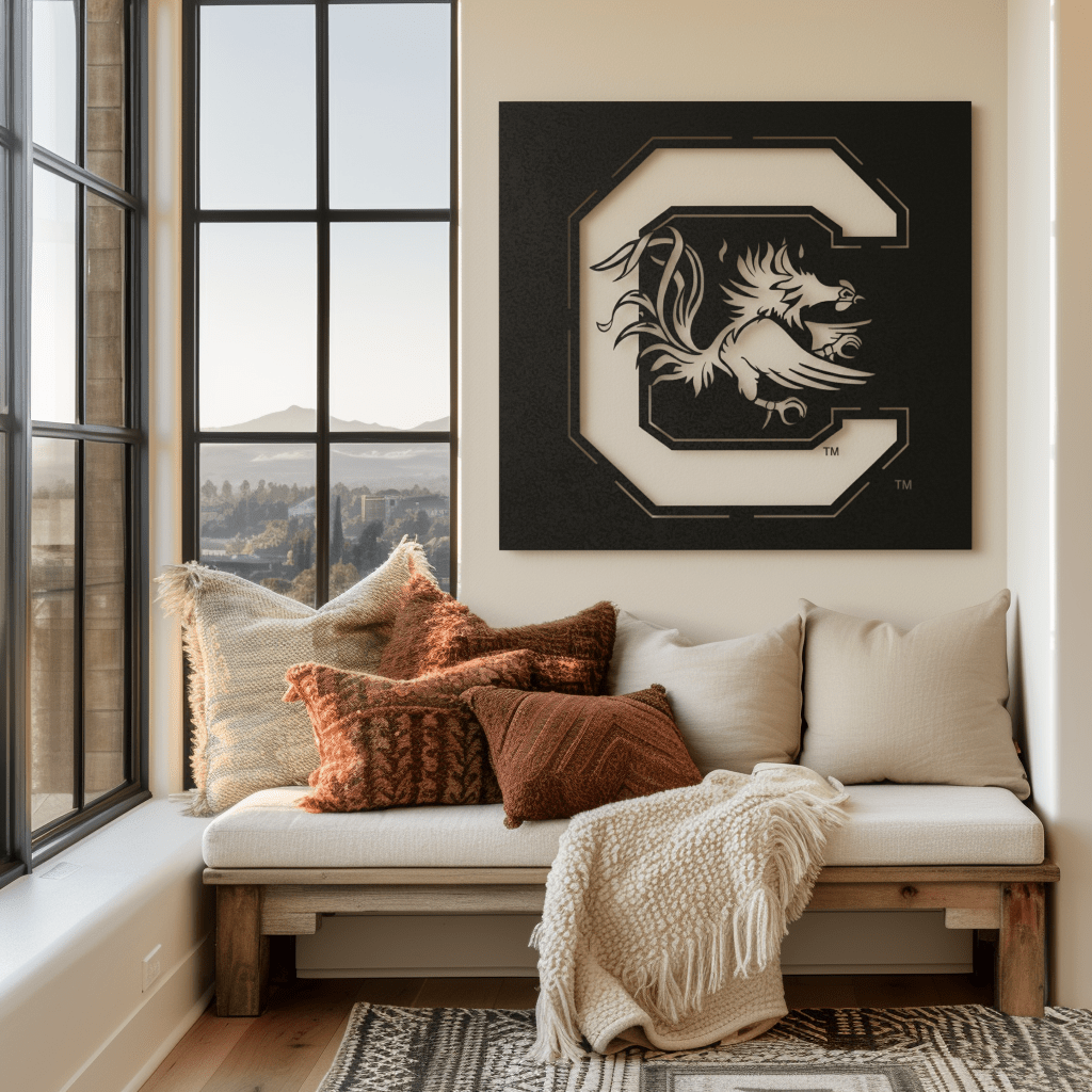 The Gamecock C - Metal Wall Art - Square - Benton Lane Home - Anthem Classic