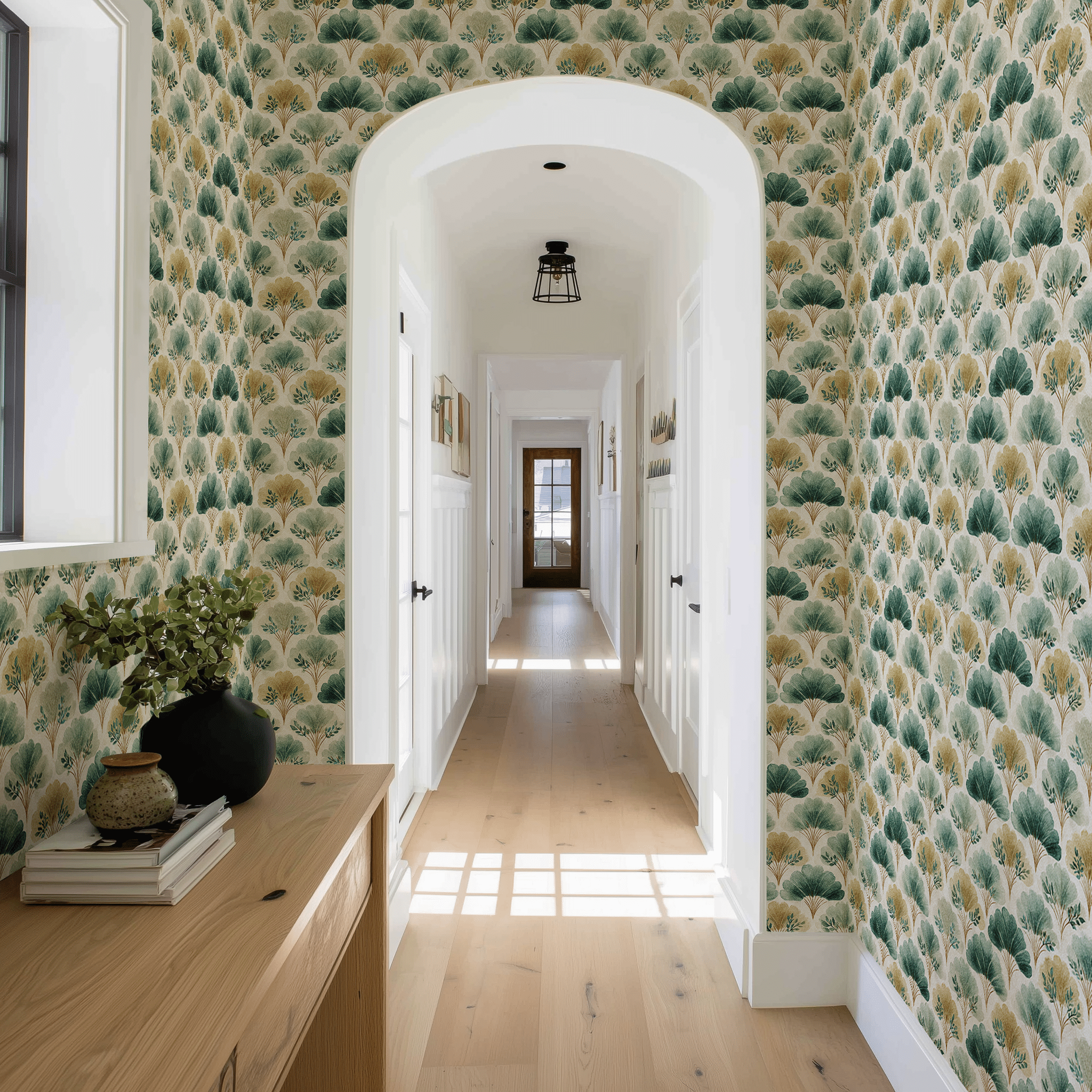 The Gingko Walk Wallpaper - Benton Lane Home - Painted Paper