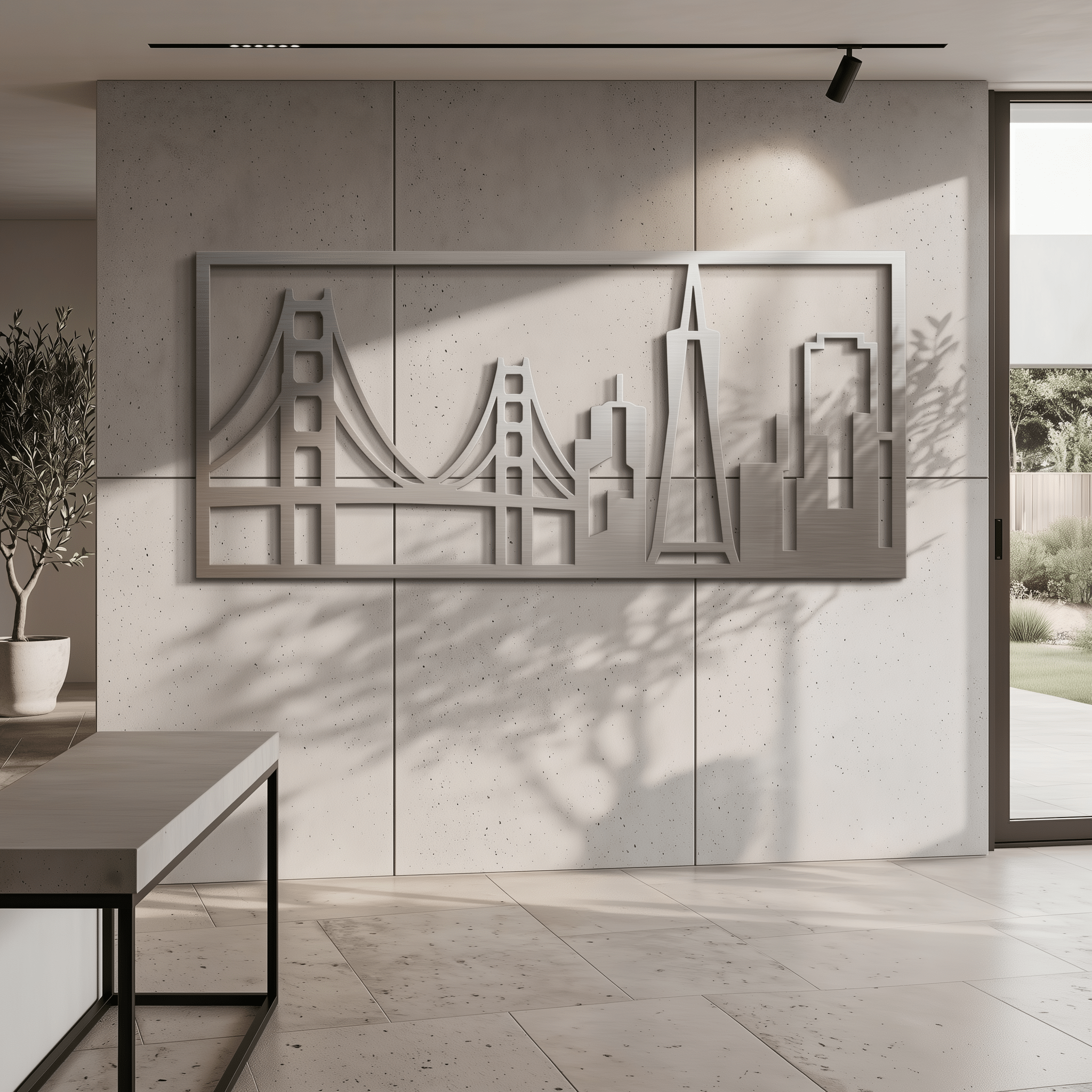 The Golden City Skyline - Metal Wall Art - Benton Lane Home - Carbon Designs