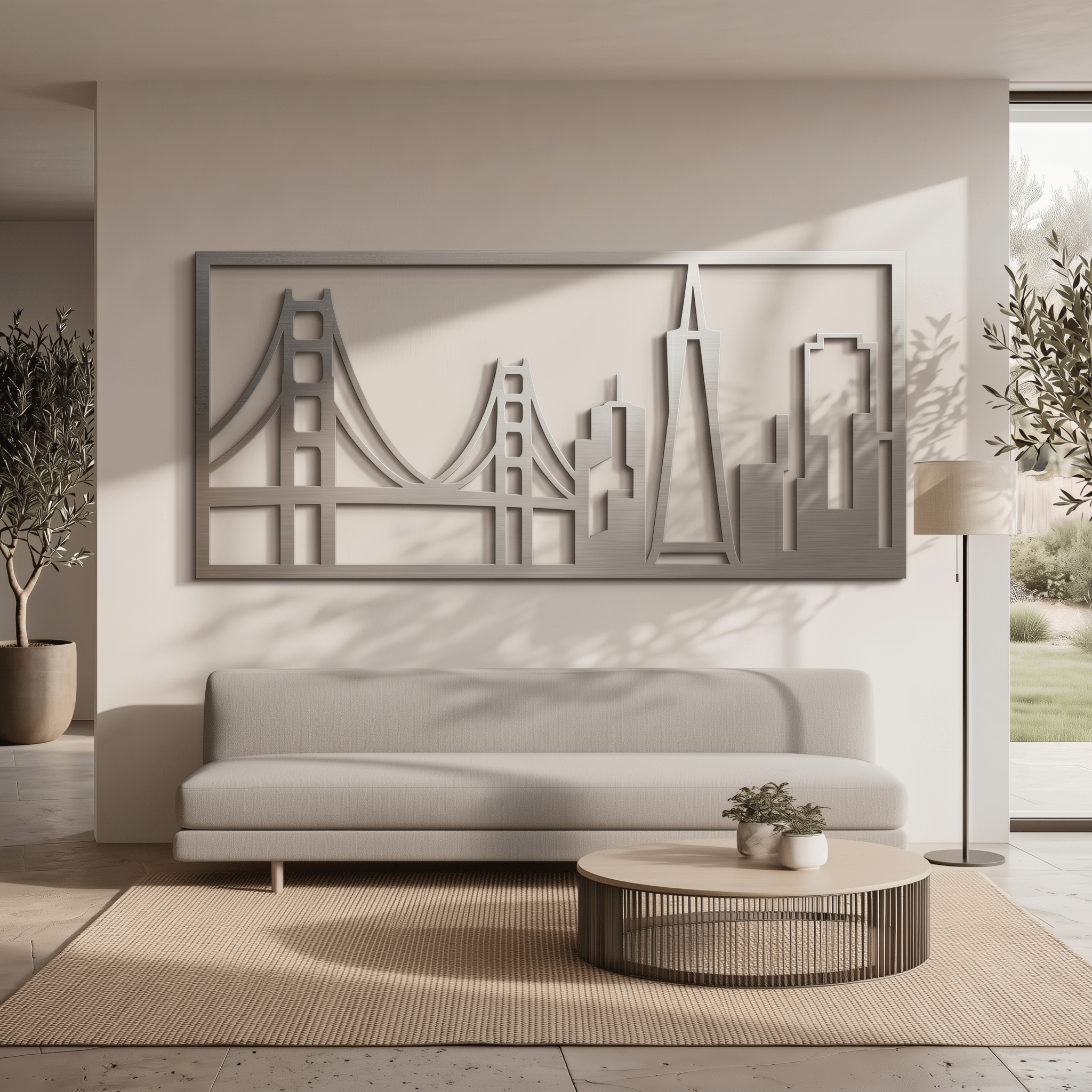 The Golden City Skyline - Metal Wall Art - Benton Lane Home - Carbon Designs