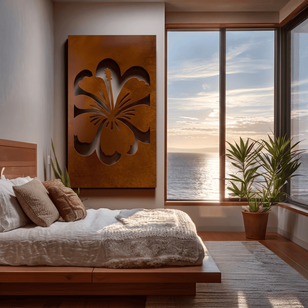 The Hawaii Hibiscus - Metal Wall Art - Oxide - Benton Lane Home - Anthem Classic