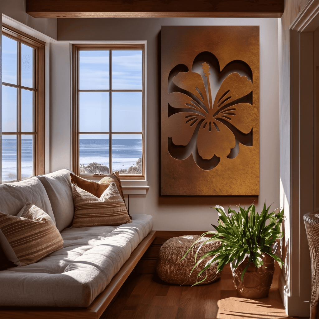 The Hawaii Hibiscus - Metal Wall Art - Oxide - Benton Lane Home - Anthem Classic