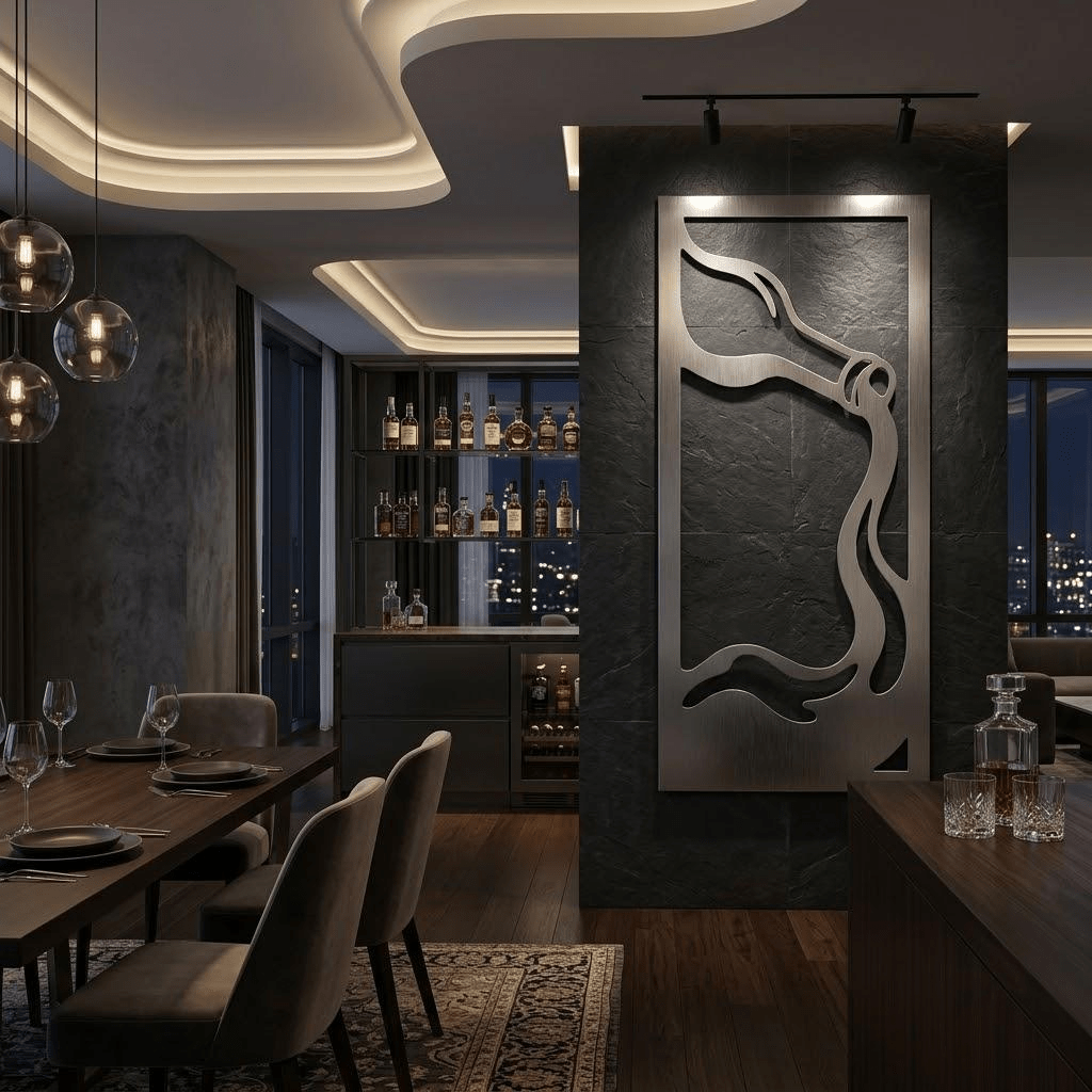 The Heavy Pour - Metal Wall Art - Benton Lane Home - Carbon Designs