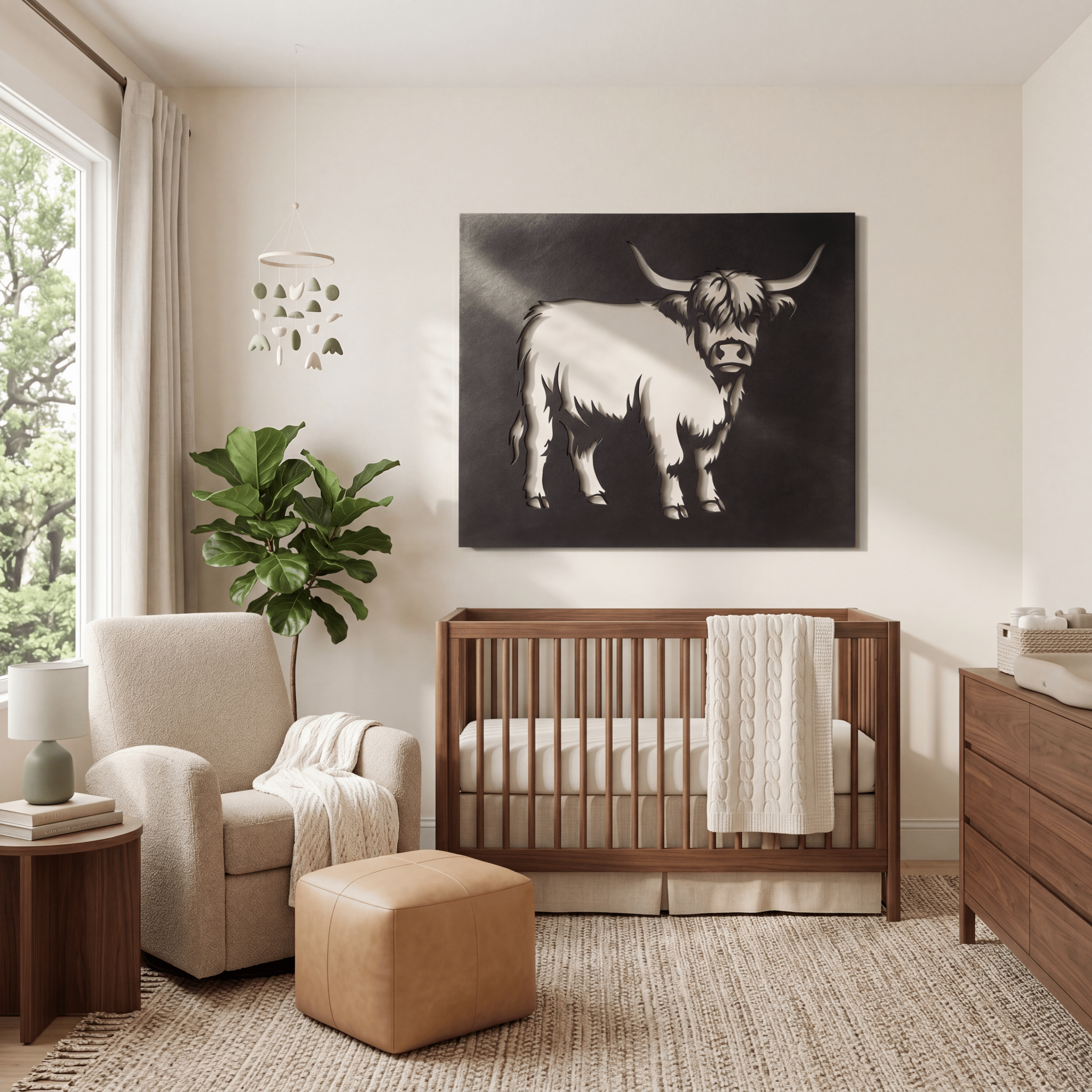 The Highland Cow - Metal Wall Art - Forge - Benton Lane Home - Anthem Classic