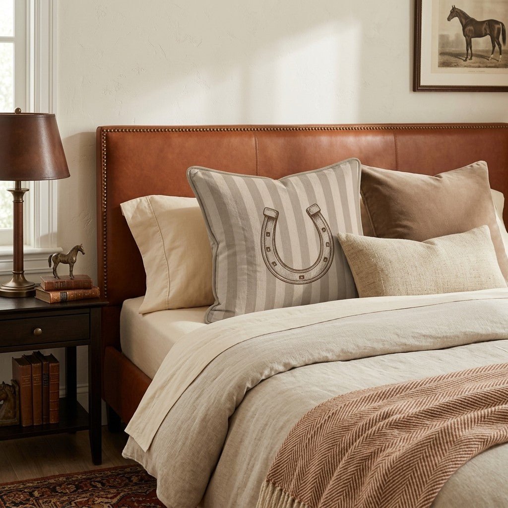 The Horseshoe Throw Pillow - Benton Lane Home - Hillcroft Home