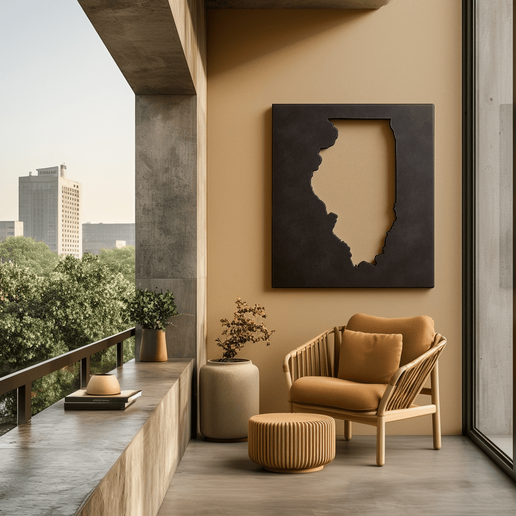 The Illinois - Metal Wall Art - Benton Lane Home - Anthem Classic