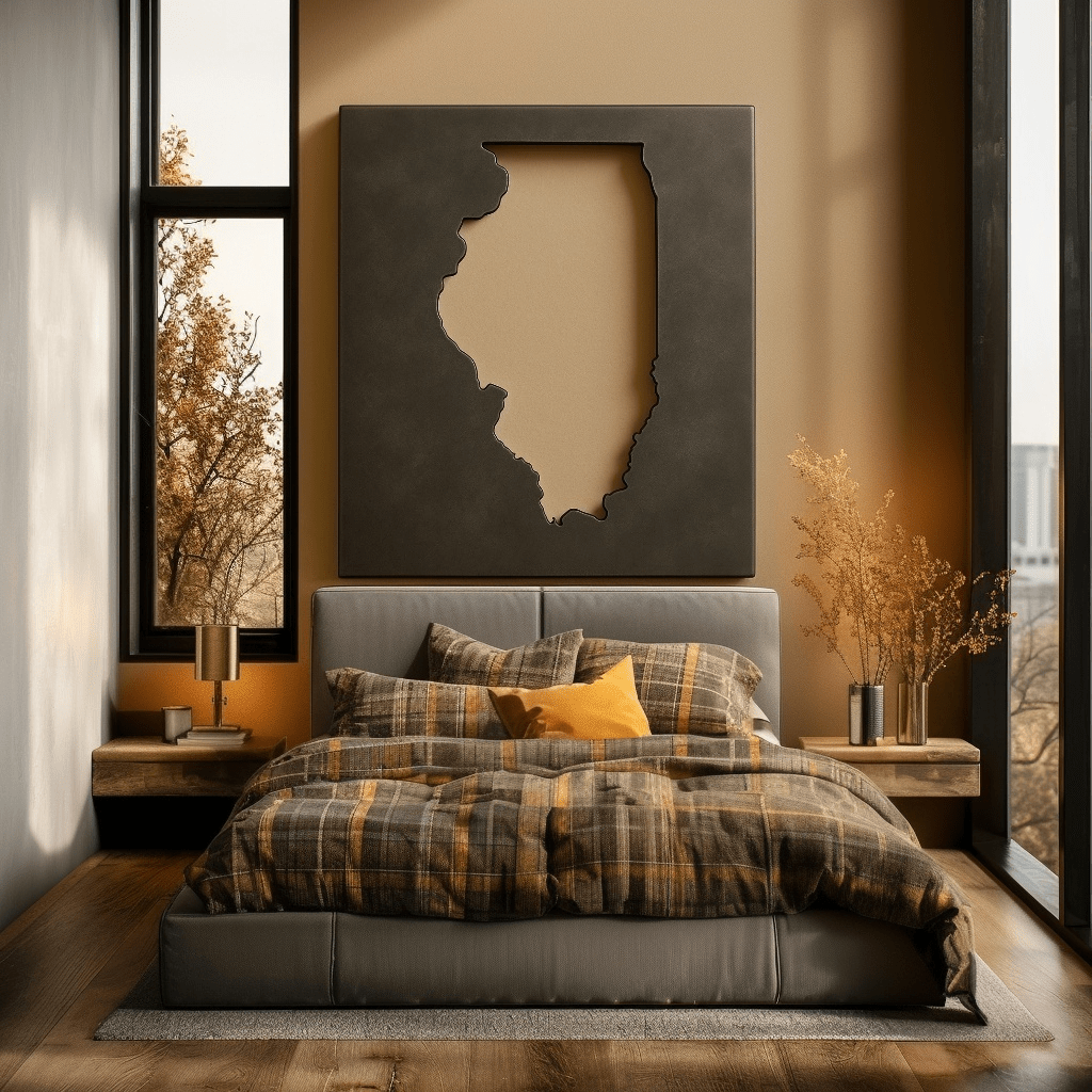 The Illinois - Metal Wall Art - Benton Lane Home - Anthem Classic