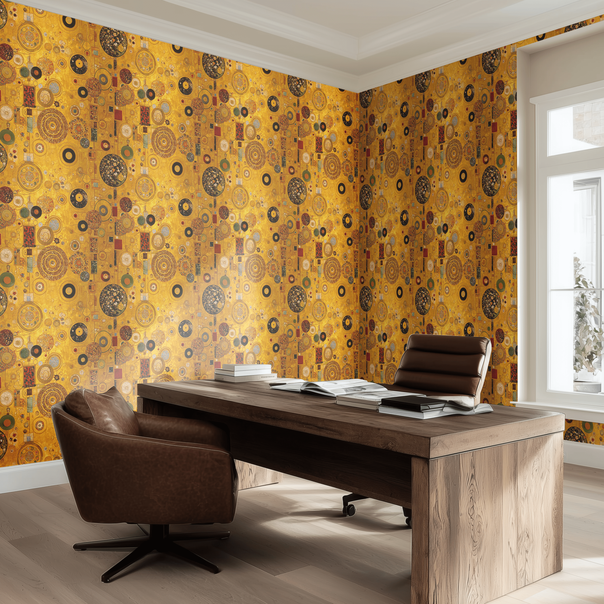 The Kiss Wallpaper - Painted Paper