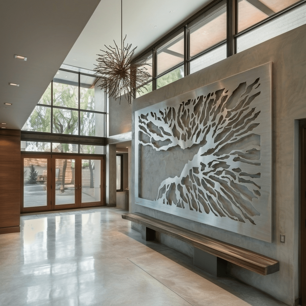 The Liquid Branch - Metal Wall Art - Benton Lane Home - Carbon Designs