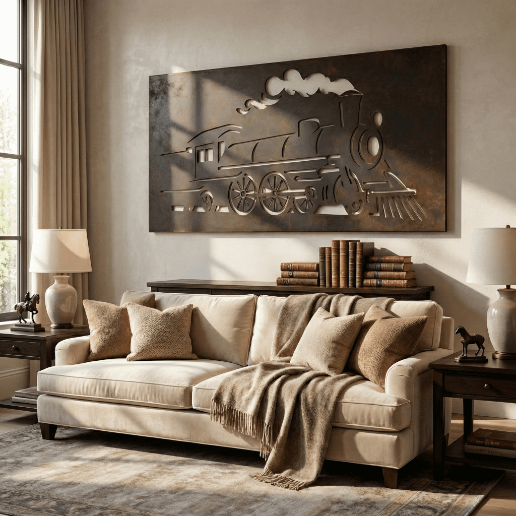 The Locomotive - Metal Wall Art - Umber - Benton Lane Home - Anthem Classic