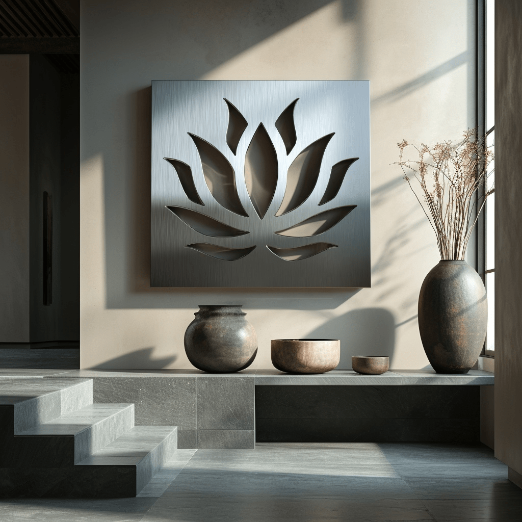 The Lotus - Metal Wall Art - Benton Lane Home - Carbon Designs