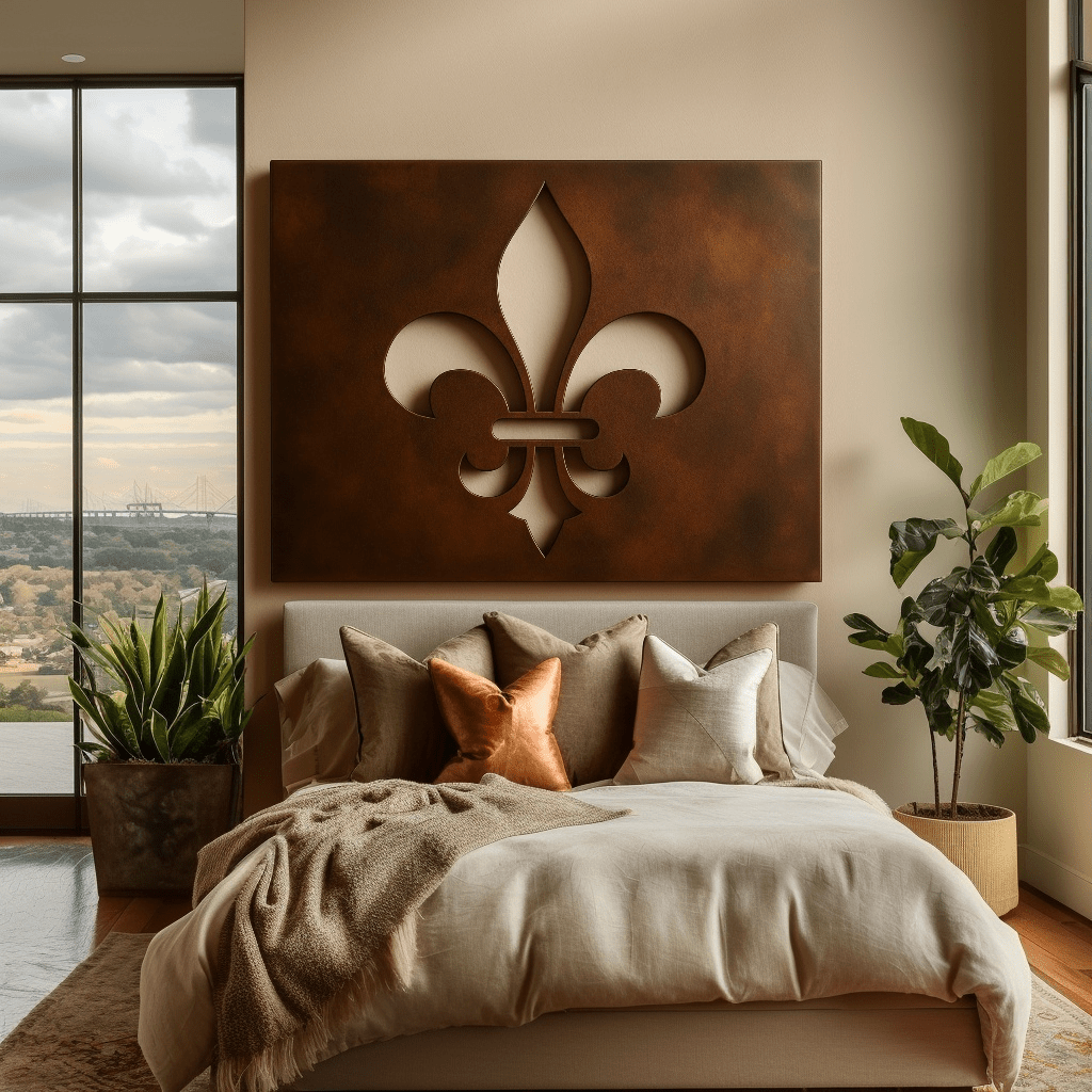 The Louisiana Fleur - de - lis - Metal Wall Art - Benton Lane Home - Anthem Classic