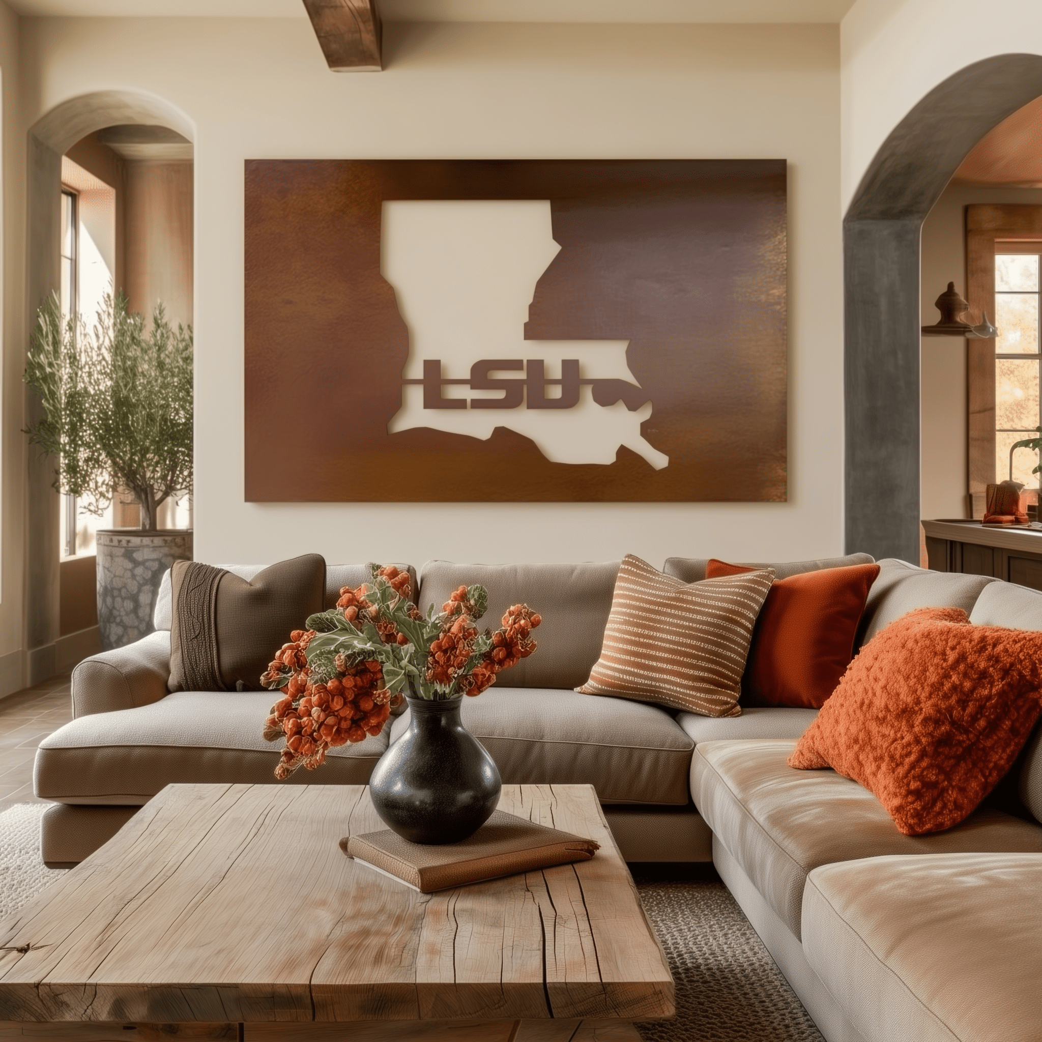 The Louisiana - Metal Wall Art - Landscape Umber - Benton Lane Home - Anthem Classic