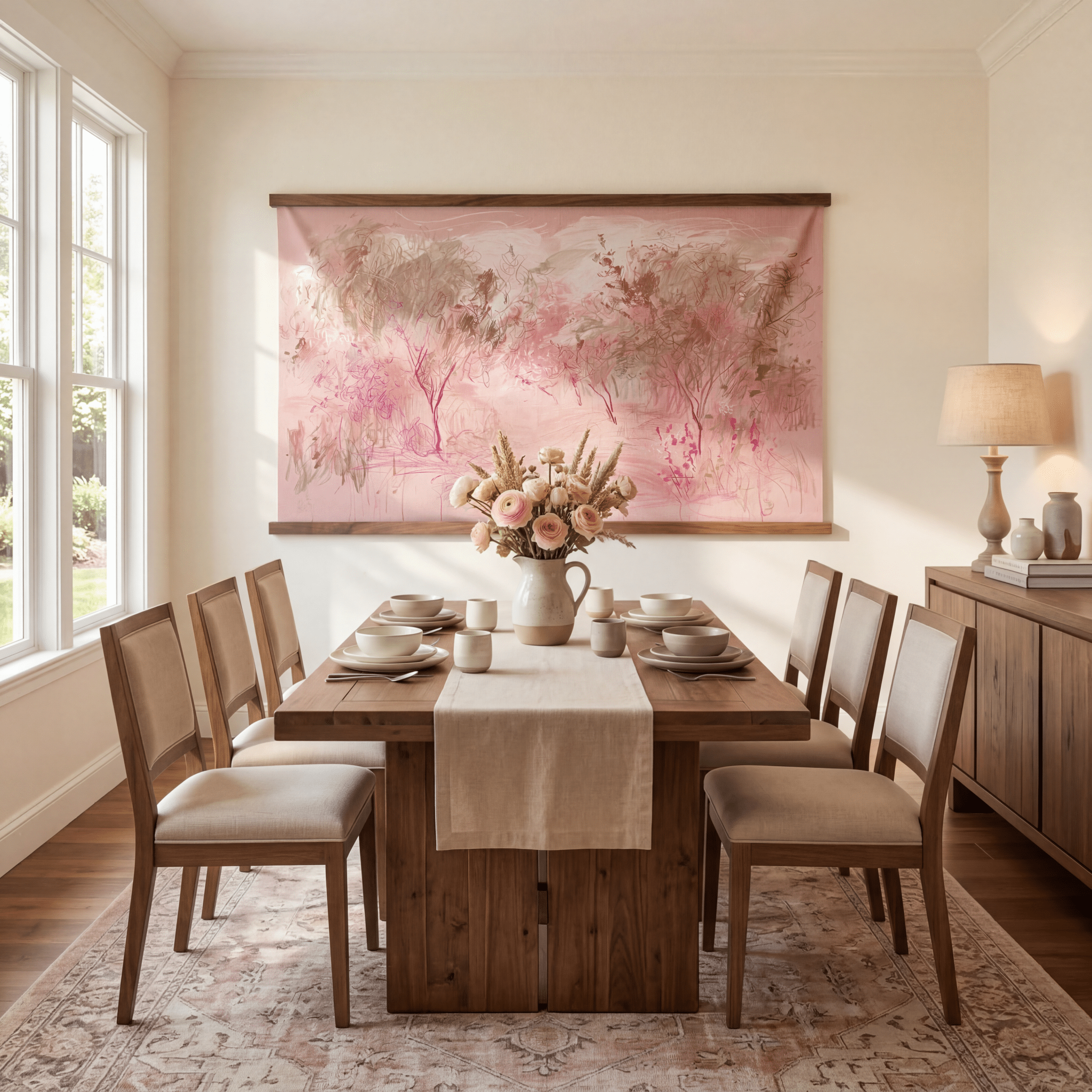 The Meadow (Pink) - Tapestry - Benton Lane Home - Lemon Park