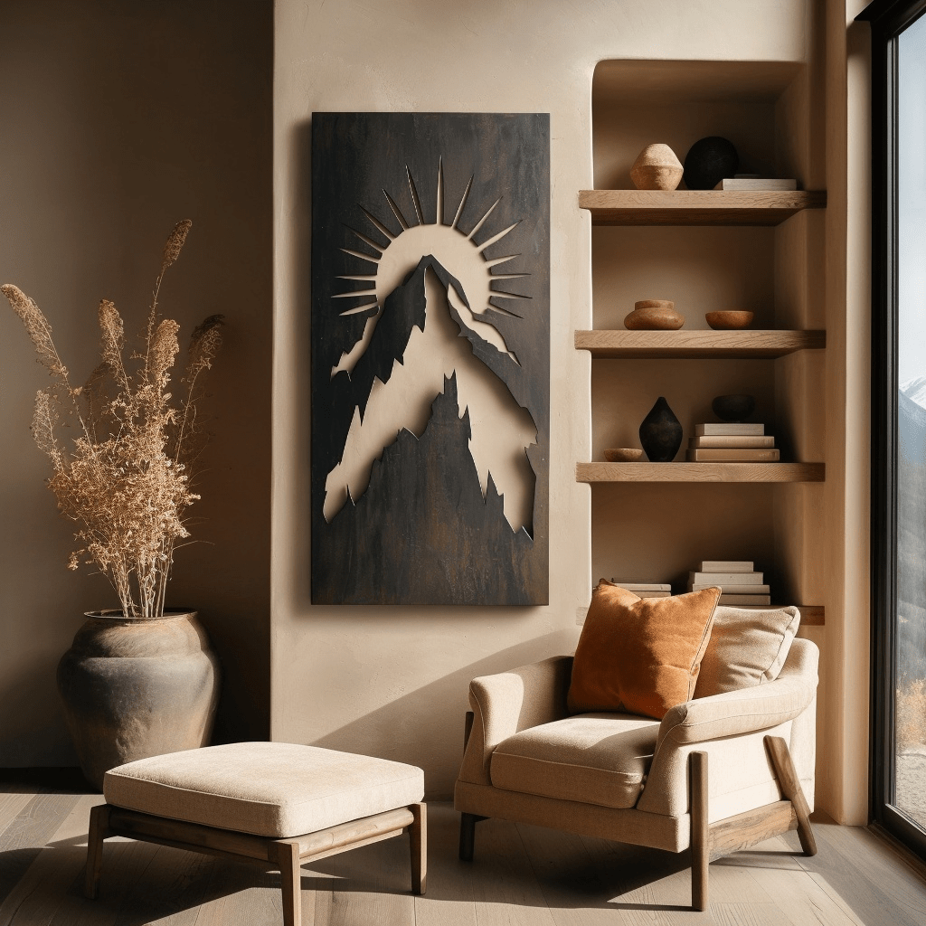 The Mount Whitney - Metal Wall Art - Umber - Benton Lane Home - Anthem Classic