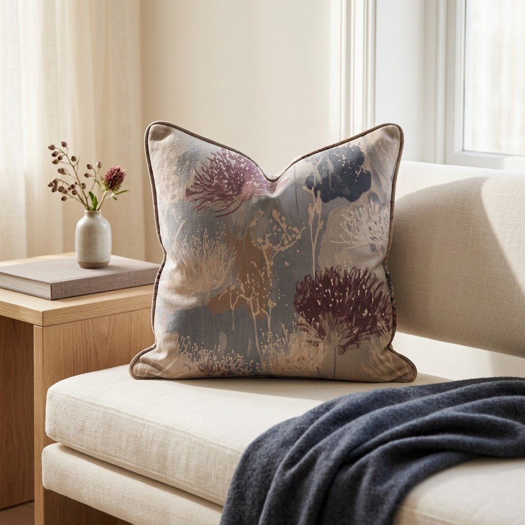The Muted Meadow Throw Pillow - Benton Lane Home - Lemon Park