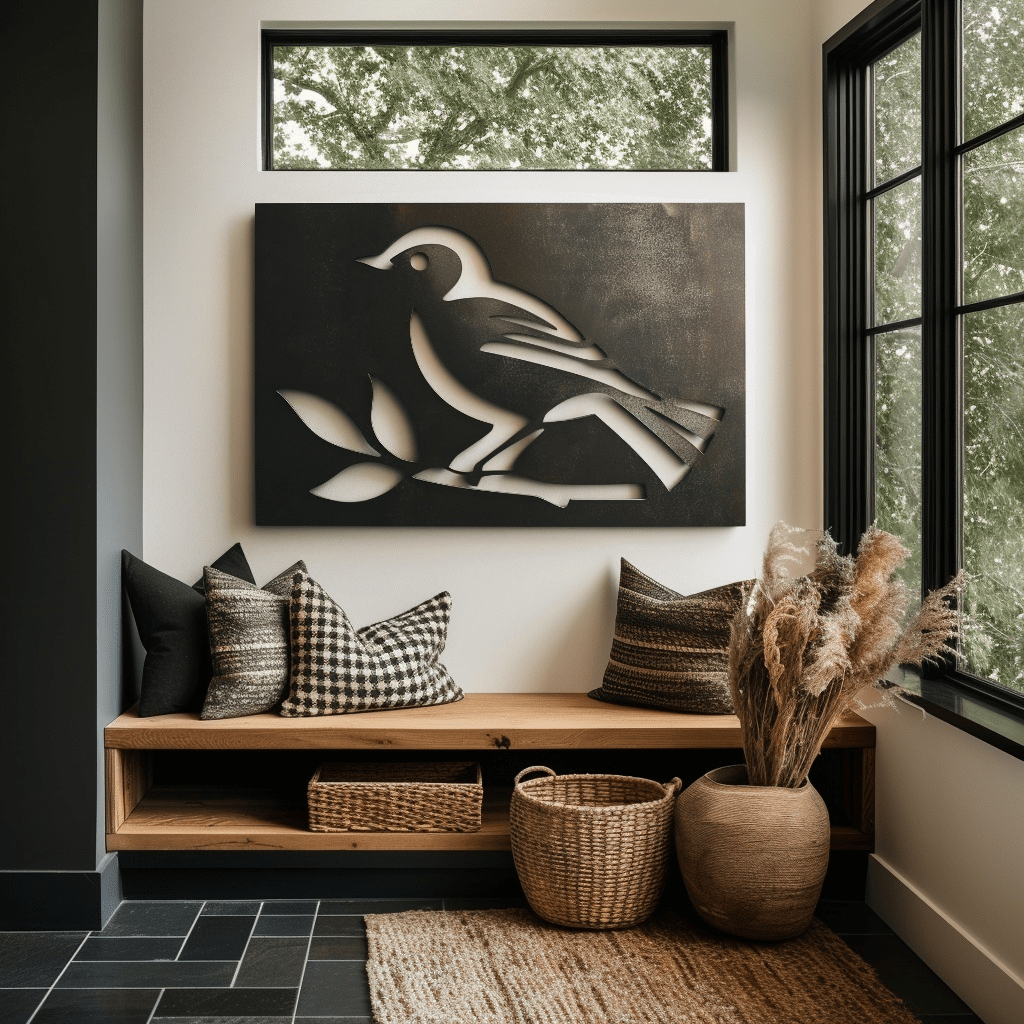 The North Dakota Western Meadowlark - Metal Wall Art - Benton Lane Home - Anthem Classic