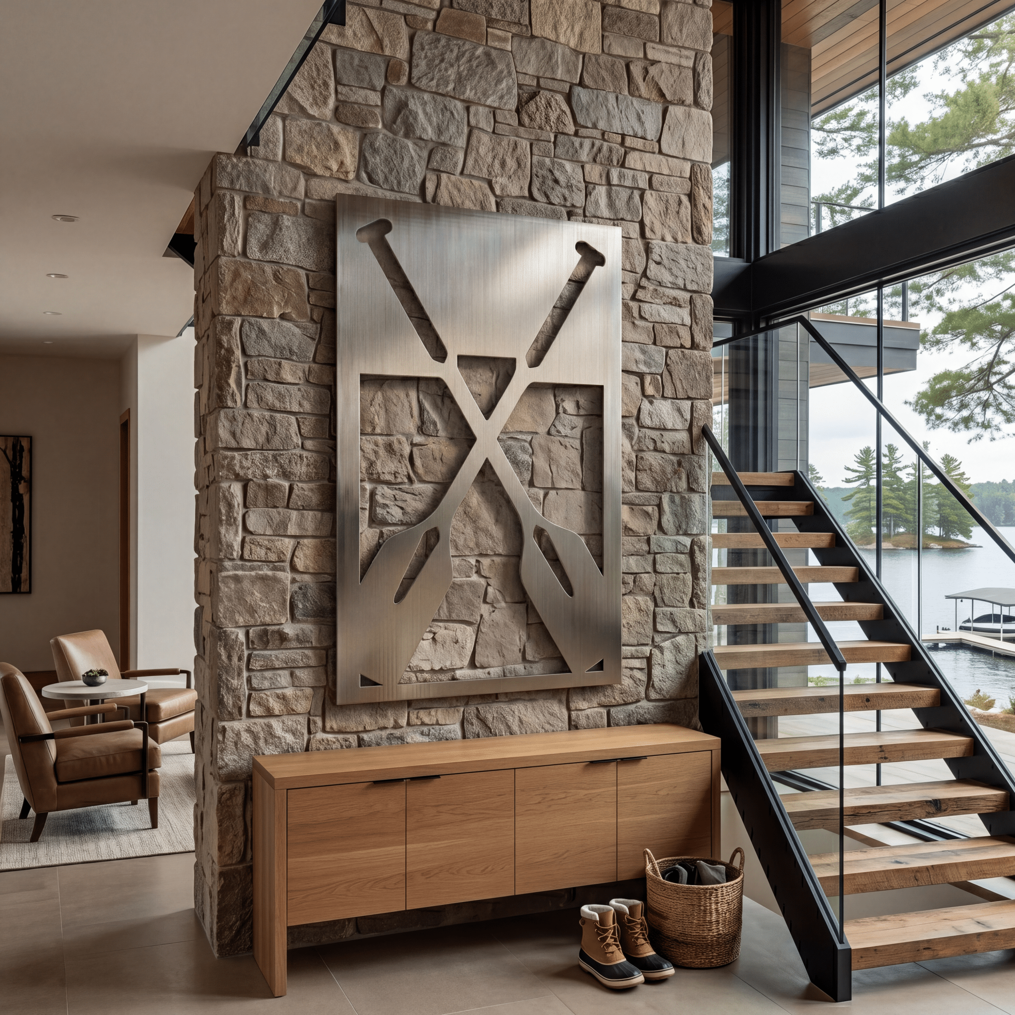 The Oars - Metal Wall Art - Benton Lane Home - Carbon Designs