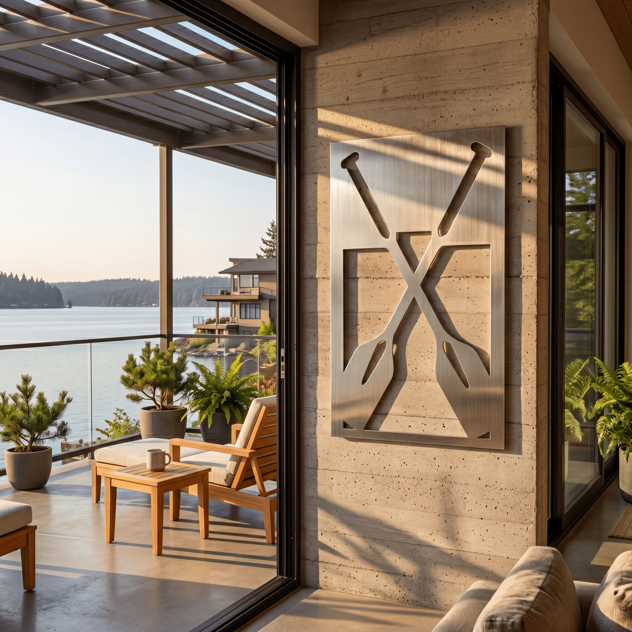 The Oars - Metal Wall Art - Benton Lane Home - Carbon Designs