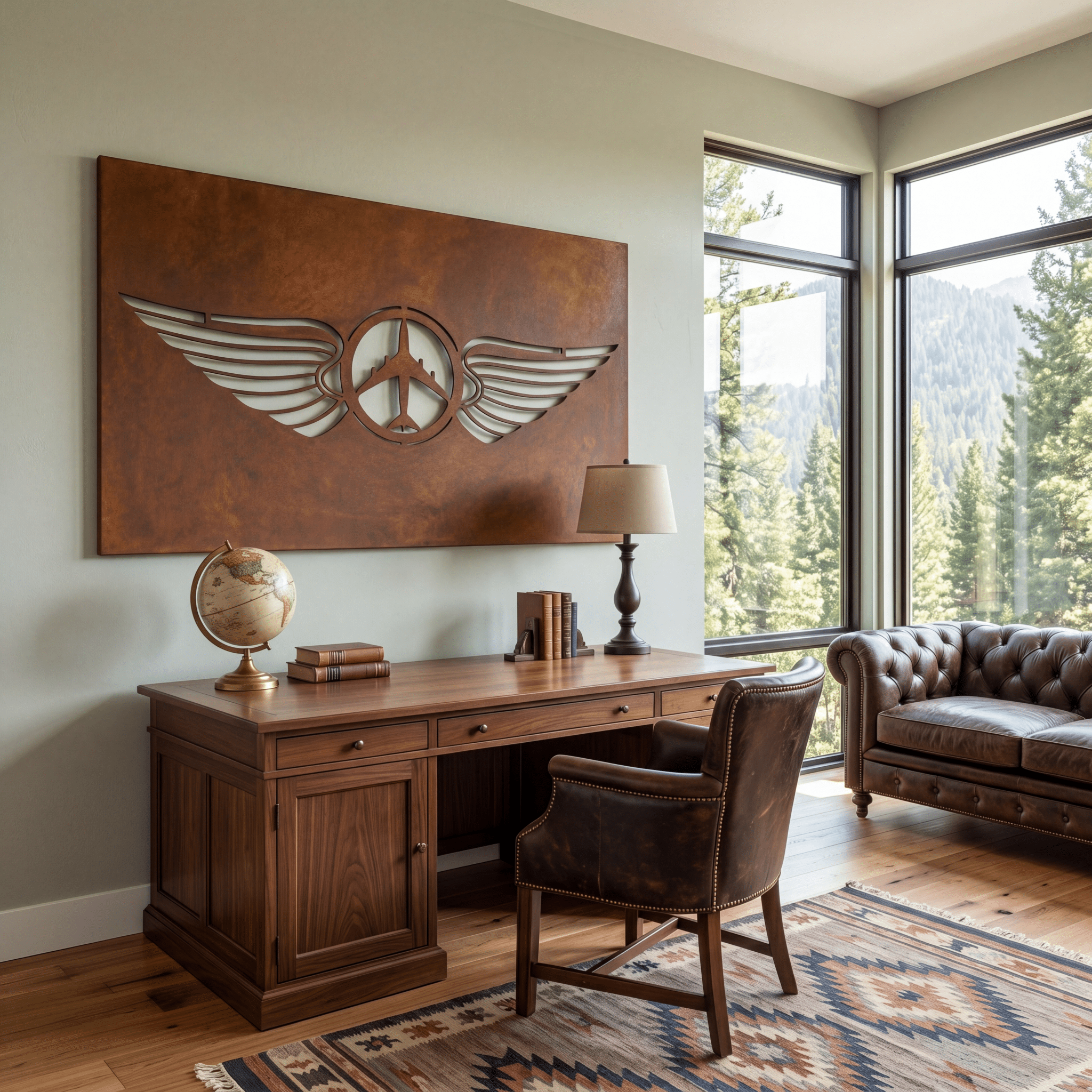 The Pilot's Badge - Metal Wall Art - Oxide - Benton Lane Home - Anthem Classic