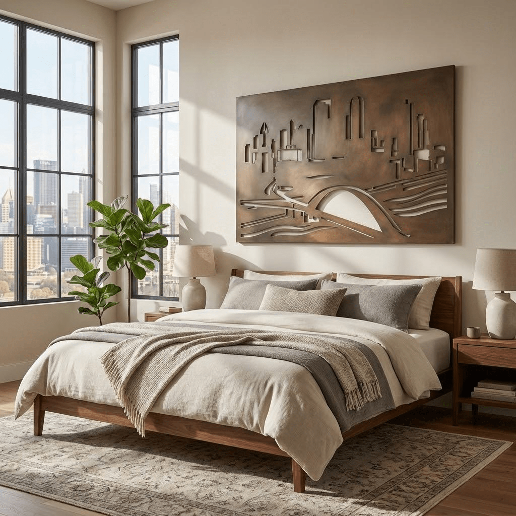 The Pittsburgh - Metal Wall Art - Umber - Benton Lane Home - Anthem Classic