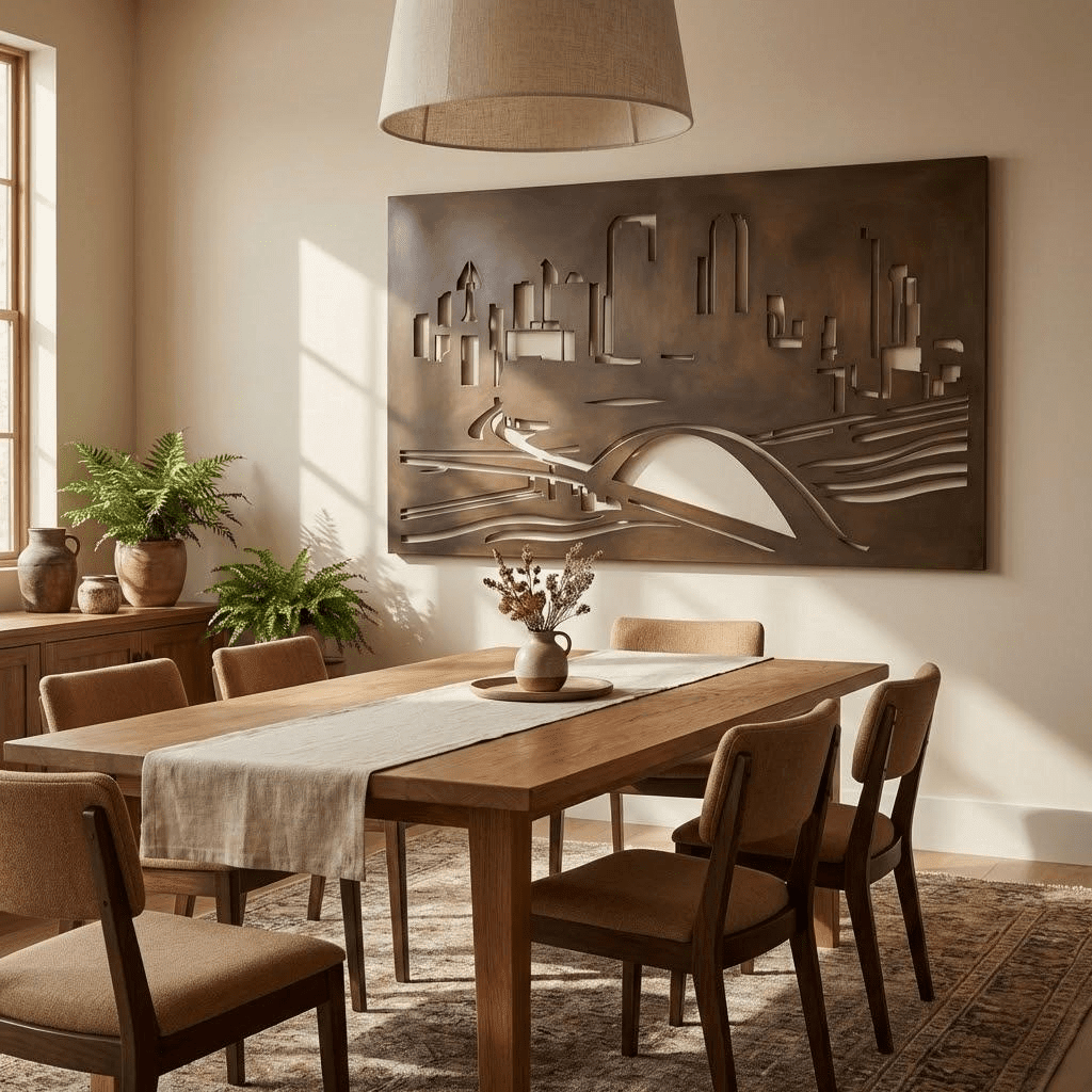 The Pittsburgh - Metal Wall Art - Umber - Benton Lane Home - Anthem Classic