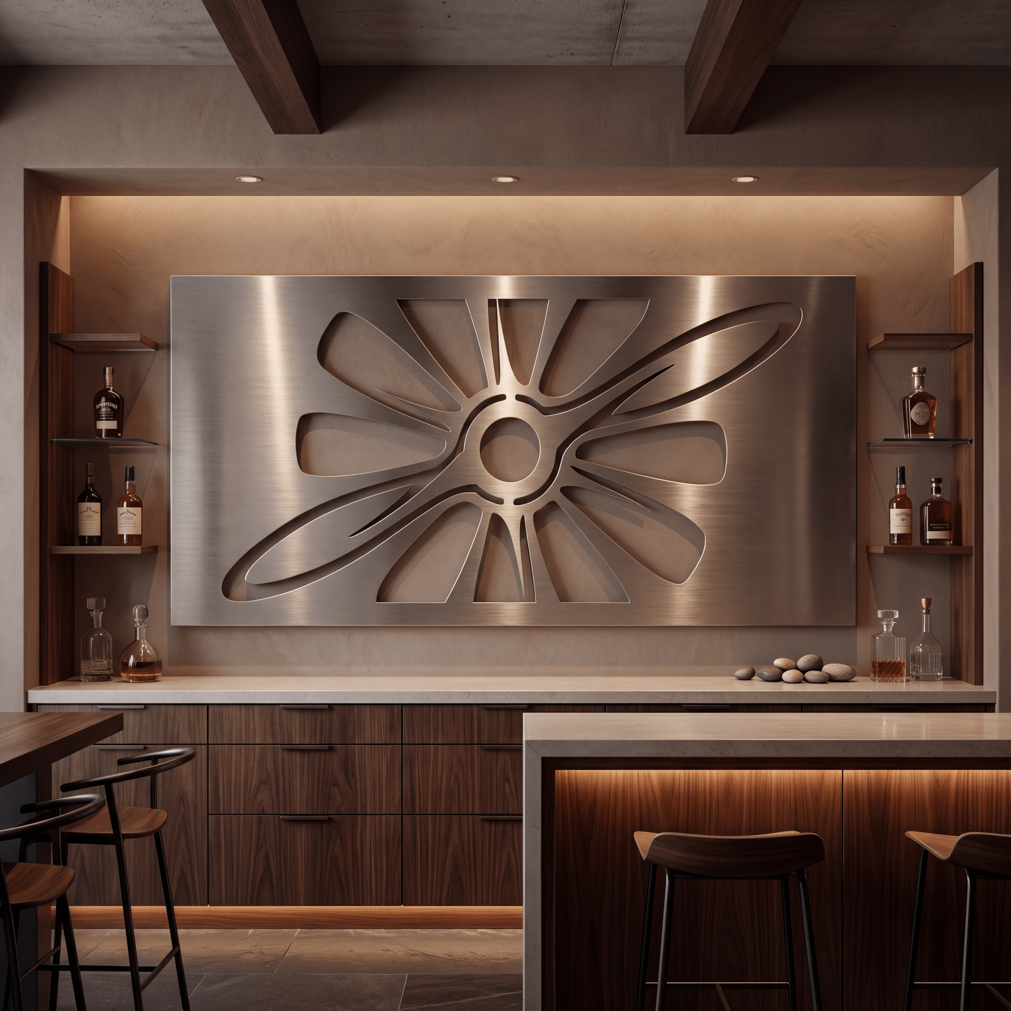 The Propeller Form - Metal Wall Art - Benton Lane Home - Carbon Designs