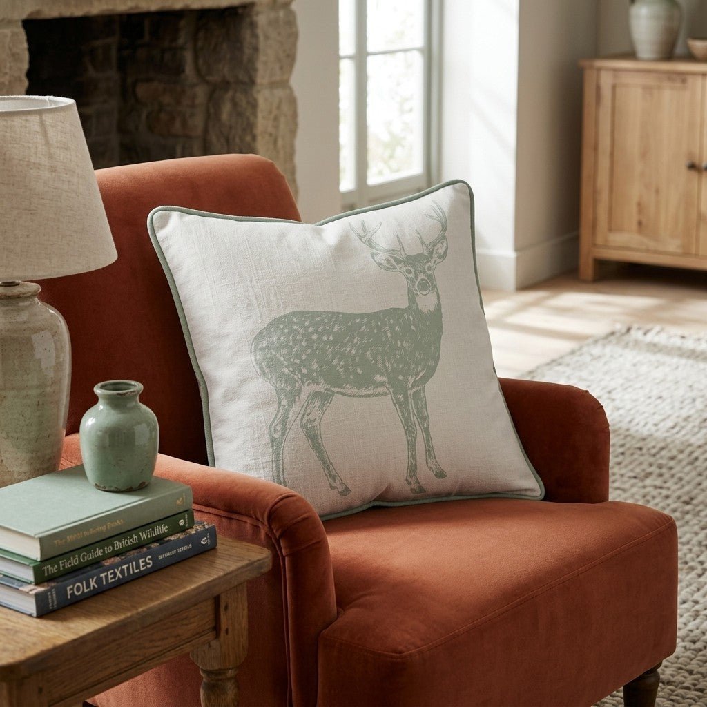 The Quiet Deer Throw Pillow - Benton Lane Home - Hillcroft Home